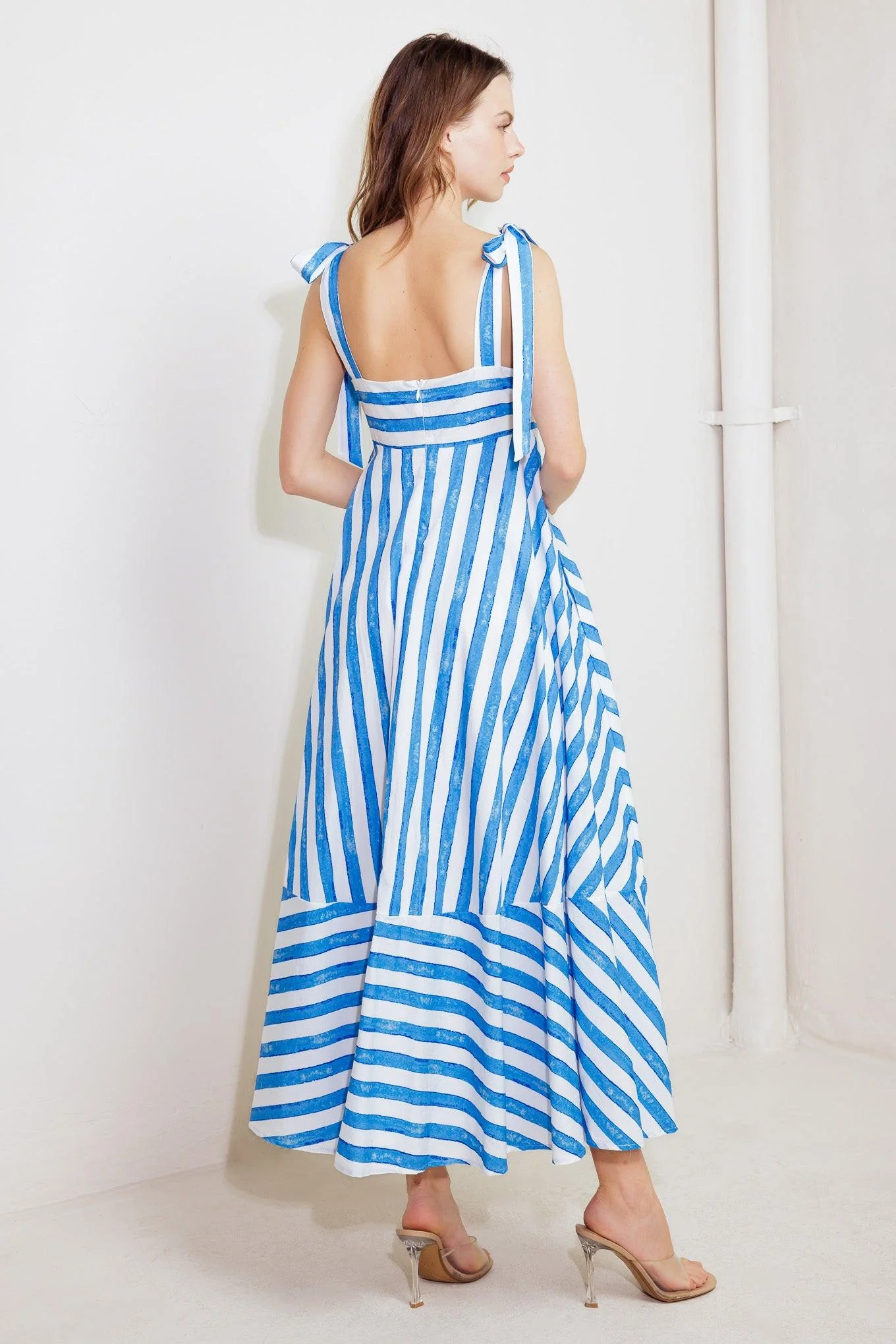 Ocean Breeze Woven Midi Dress - Image 3