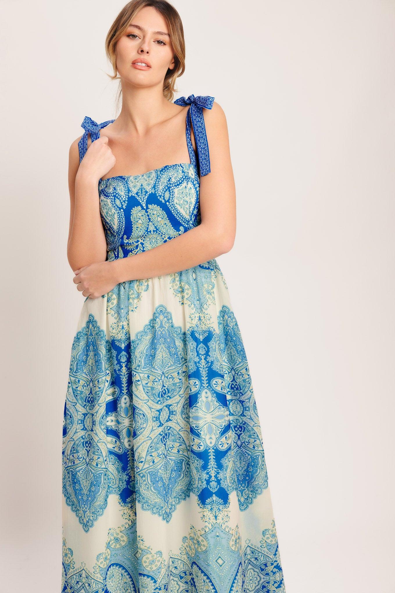 Ocean Tapestry Woven Maxi Dress - Image 6