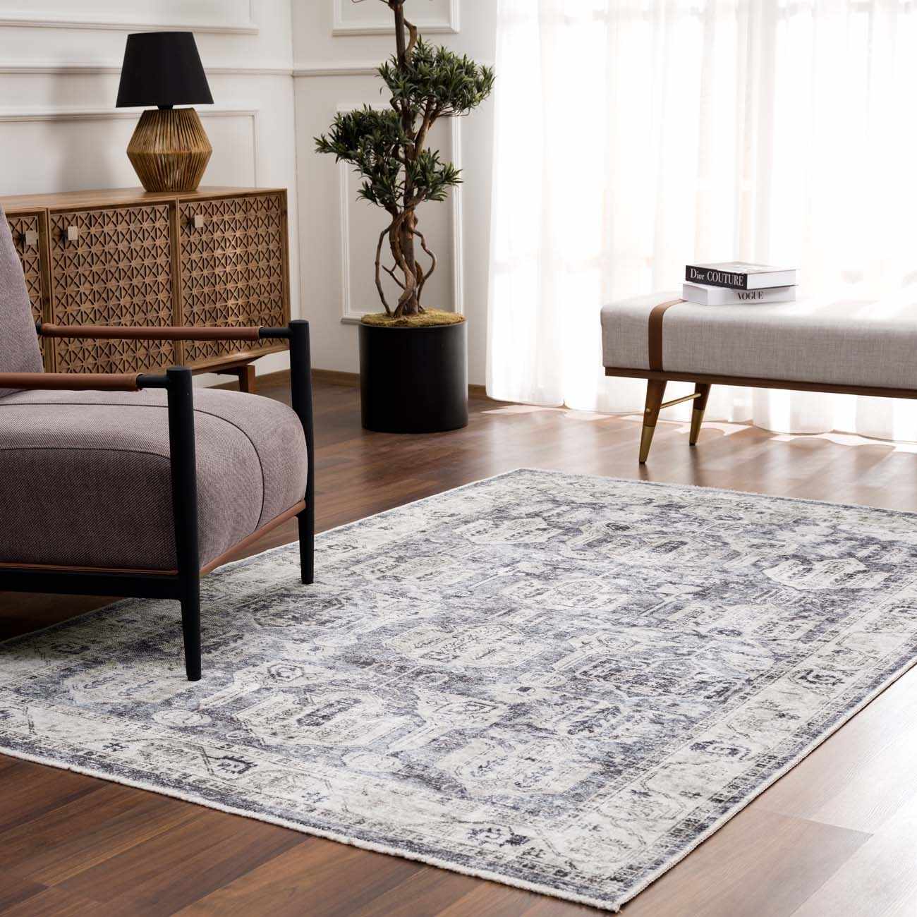 Off White Holi-4602 Washable Area Rug - Image 3