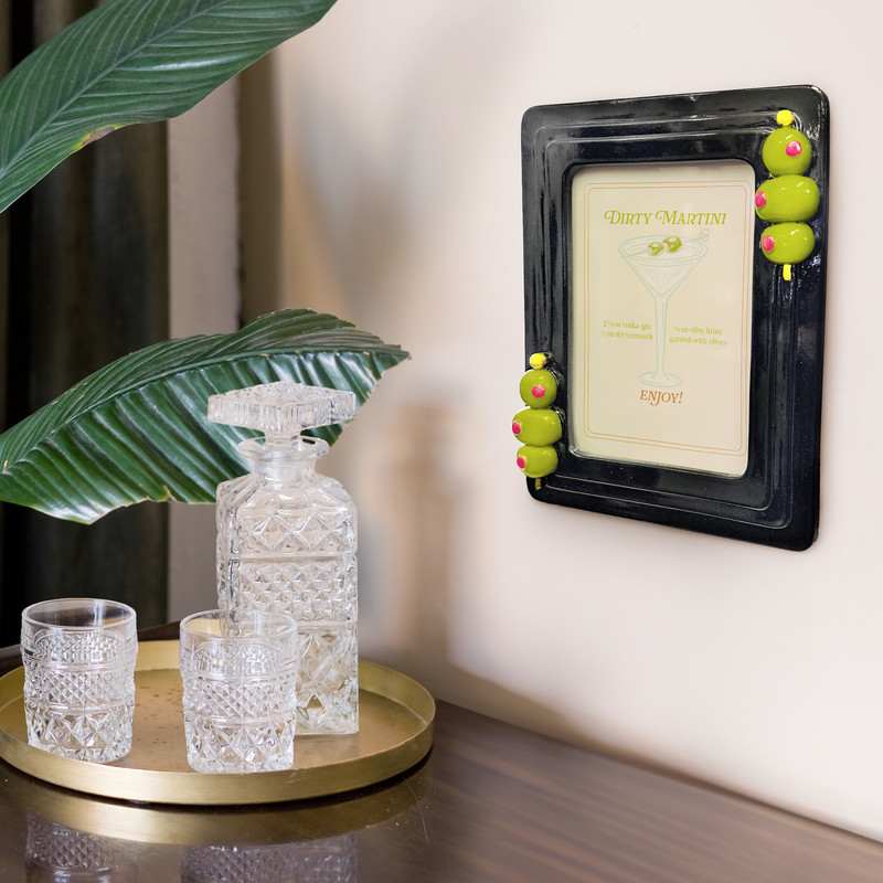 Off‑White Tabletop Frame with Gold Bumblebee Accents - Image 29