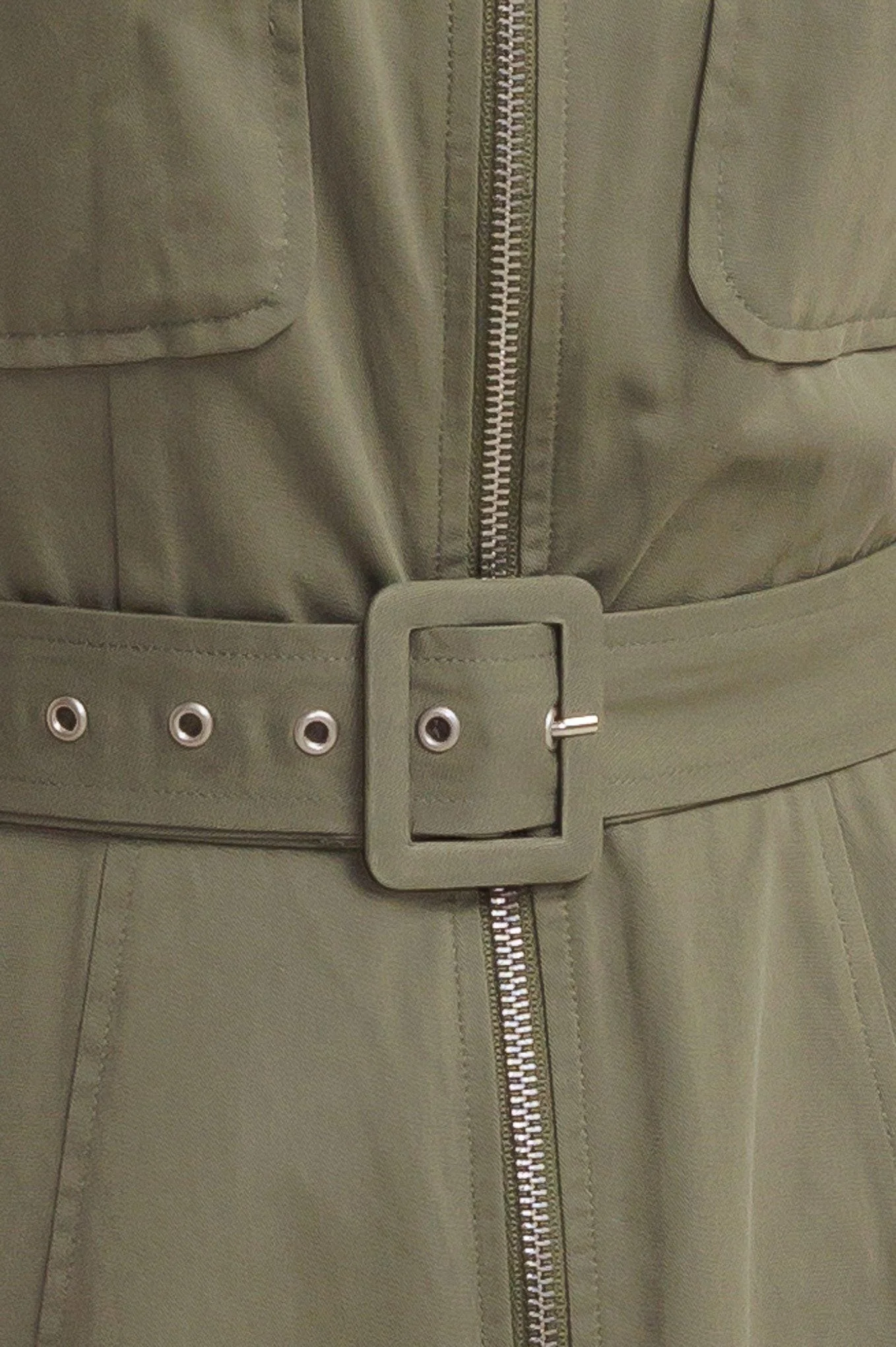 Olive Grove Woven Midi Dress - Image 8