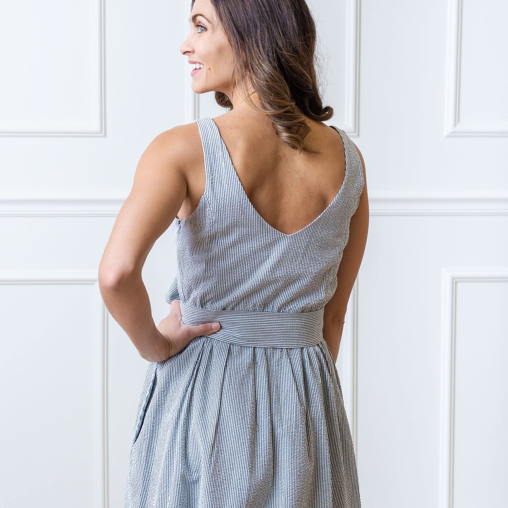 Organic A-Line Dress with Sash - Image 2