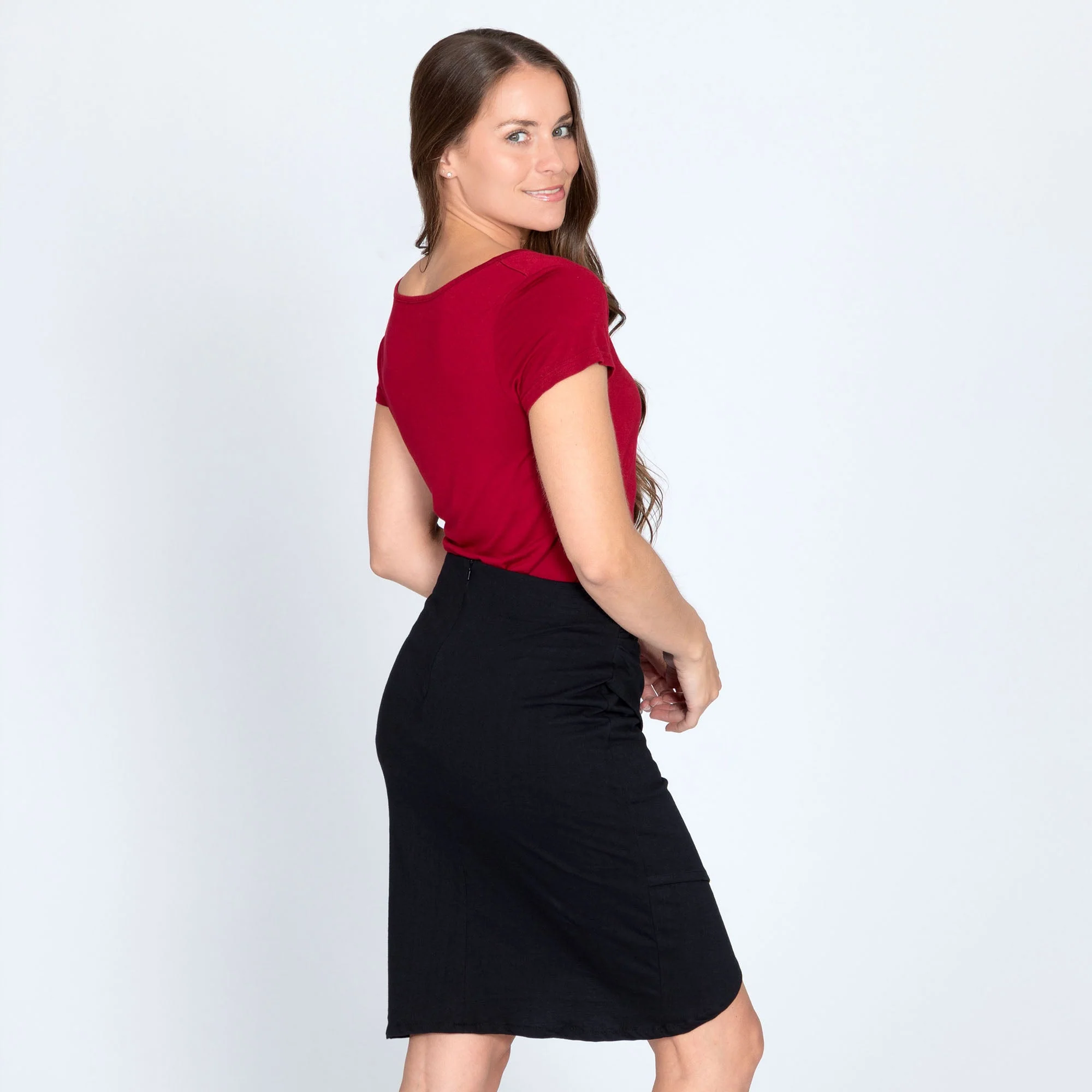 Organic Layered Pencil Skirt - Image 4
