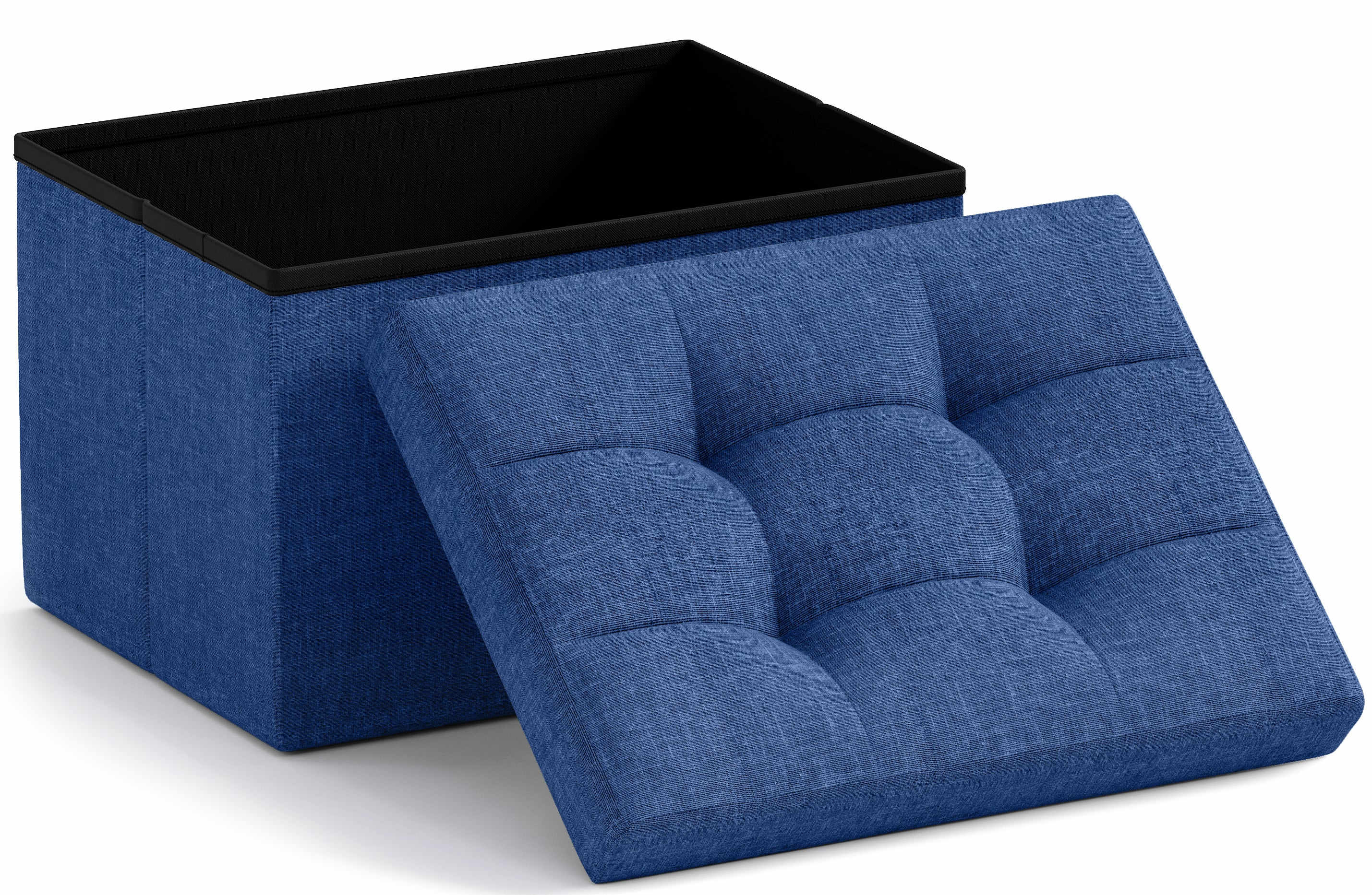 Ornavo Home Collapsible Small Rectangle Footrest Storage Ottoman - Image 6