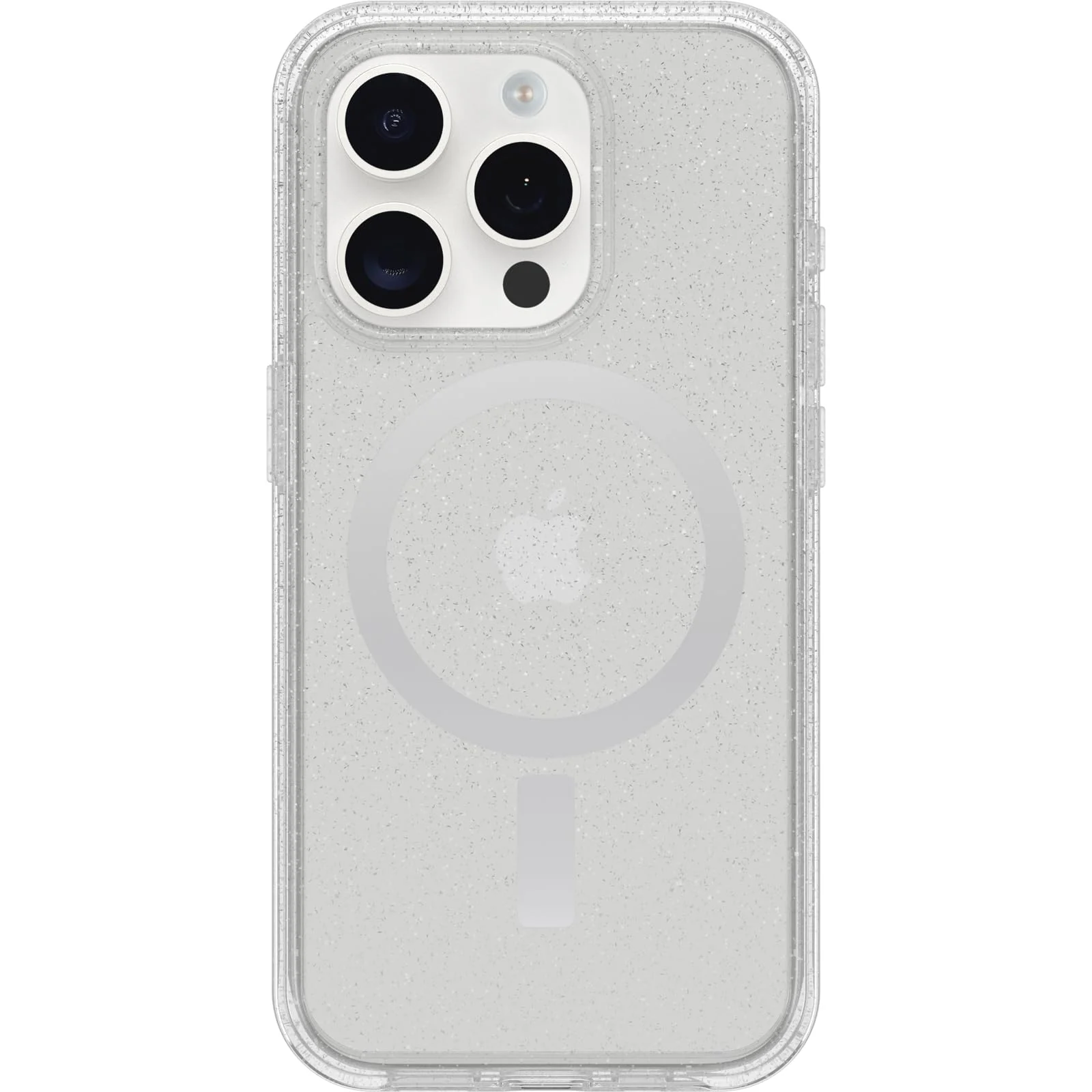 OtterBox iPhone 15 Pro (Only) Symmetry Series Clear Case - Stardust (Clear/Silver) Snaps to MagSafe Ultra-Sleek Raised Edges Protect Camera & Screen