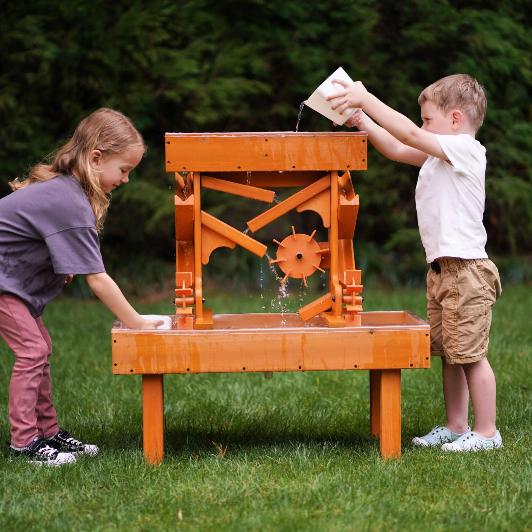 Outdoor Wooden Water Table for Toddlers | Kids’ Sensory Play Station - Image 7