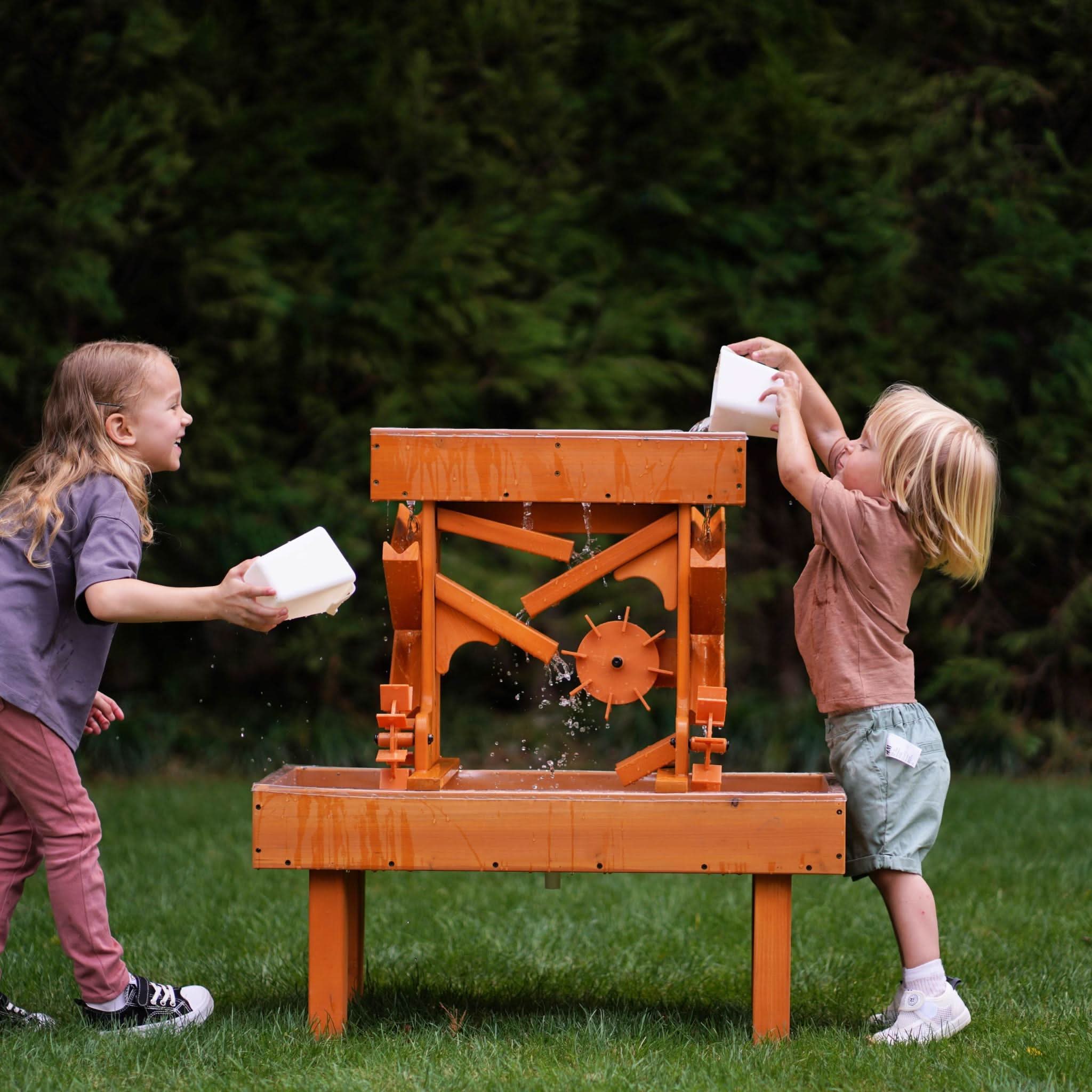 Outdoor Wooden Water Table for Toddlers | Kids’ Sensory Play Station - Image 9