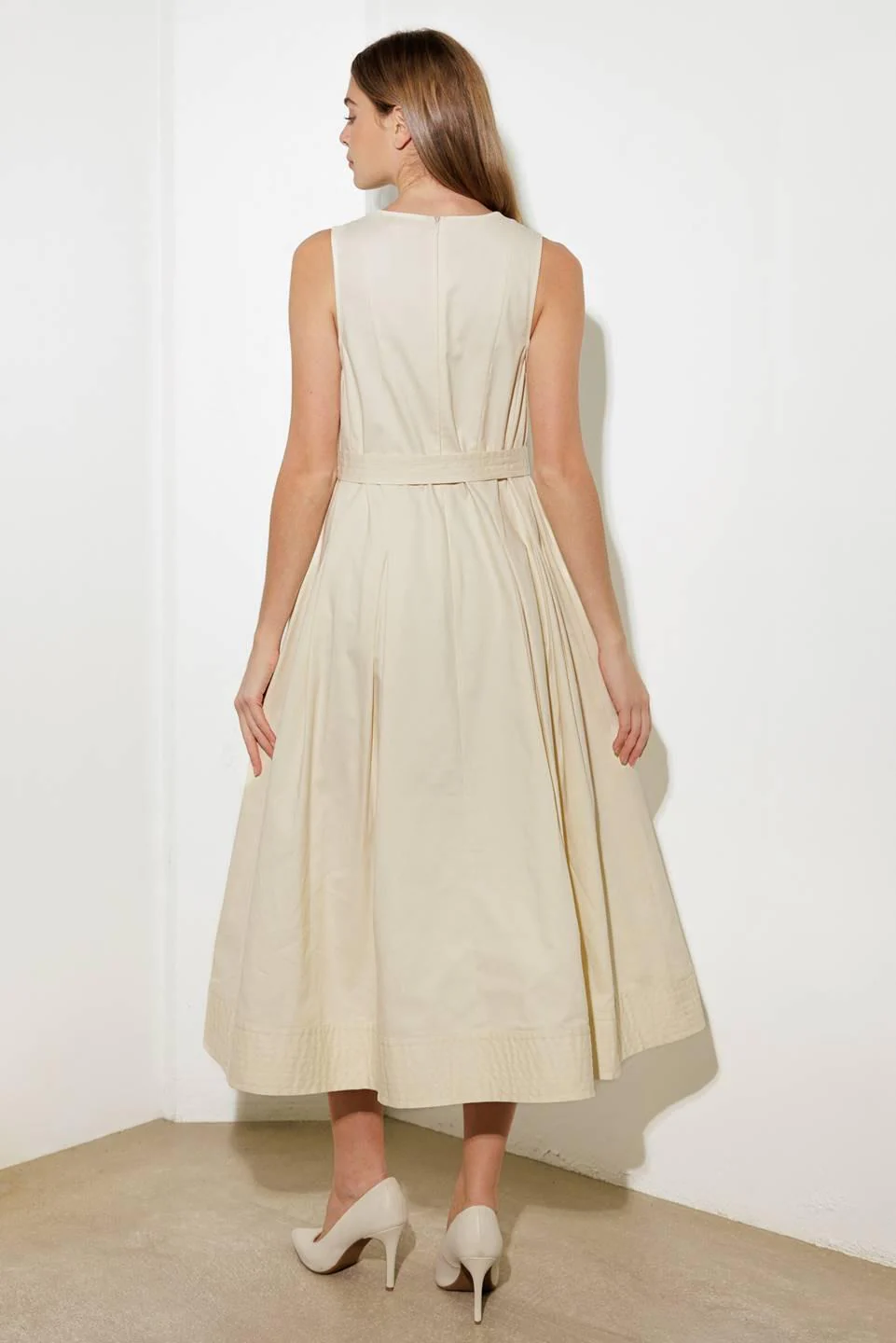 Over the Waters Woven Midi Dress - Image 2