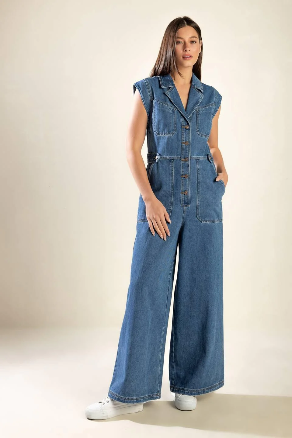 Over You Again Denim Jumpsuit - Image 7