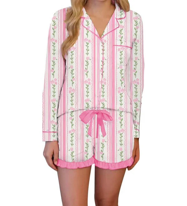 Pajamas Pink Rose Stripe - Image 2