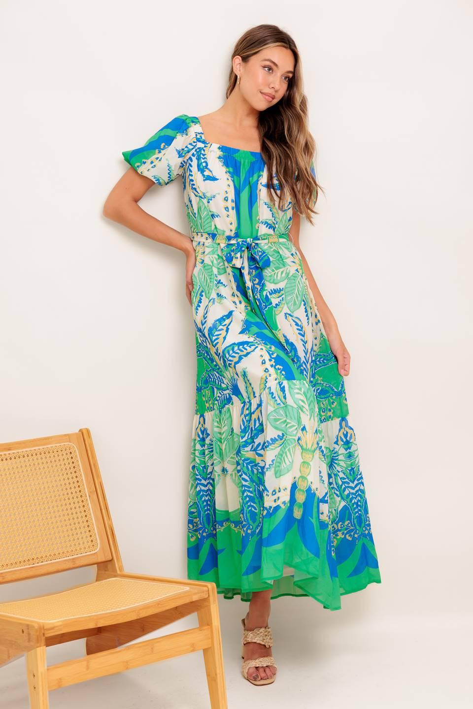 Palm Spring Nights Woven Maxi Dress - Image 3