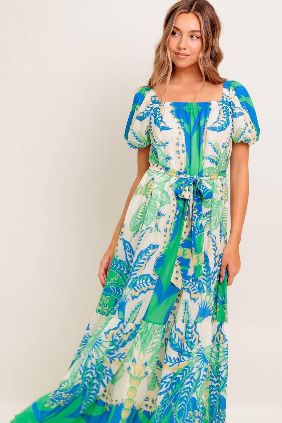 Palm Spring Nights Woven Maxi Dress - Image 6