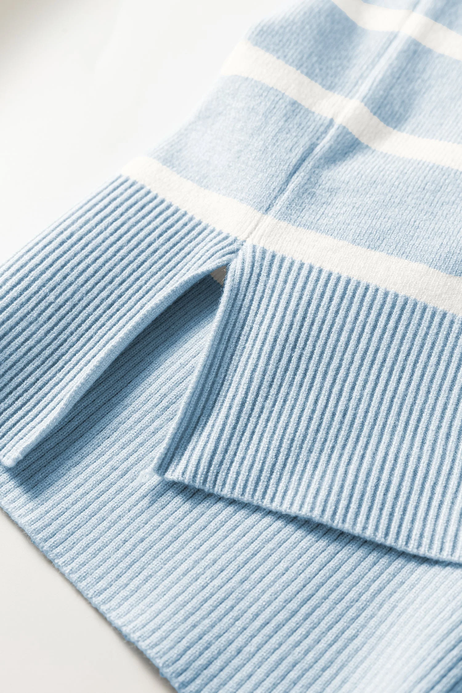 Parchment Side Slits Crewneck Short Sleeve Sweater Tee - Image 15