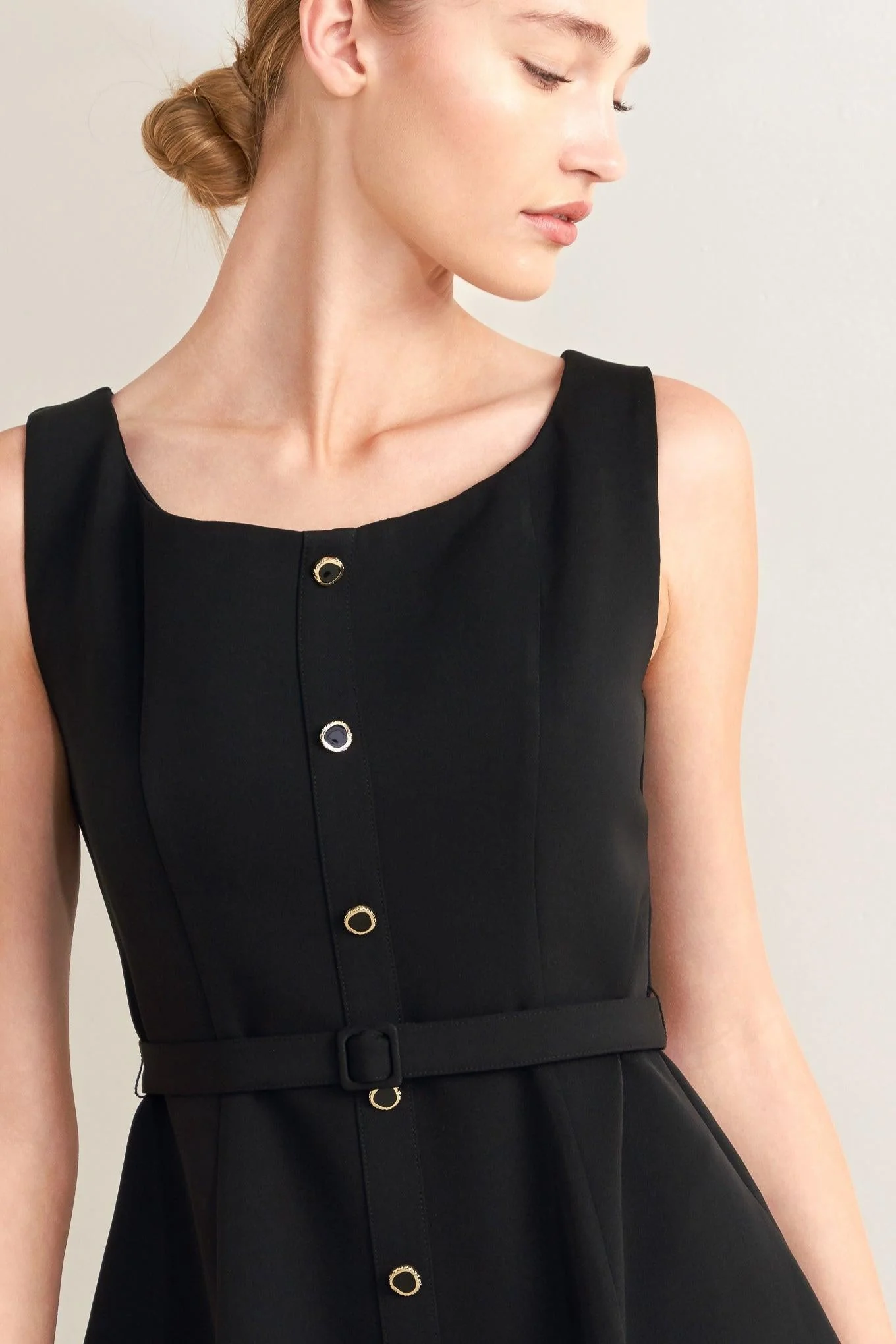 Paris After Dark Woven Midi Dress - Image 3