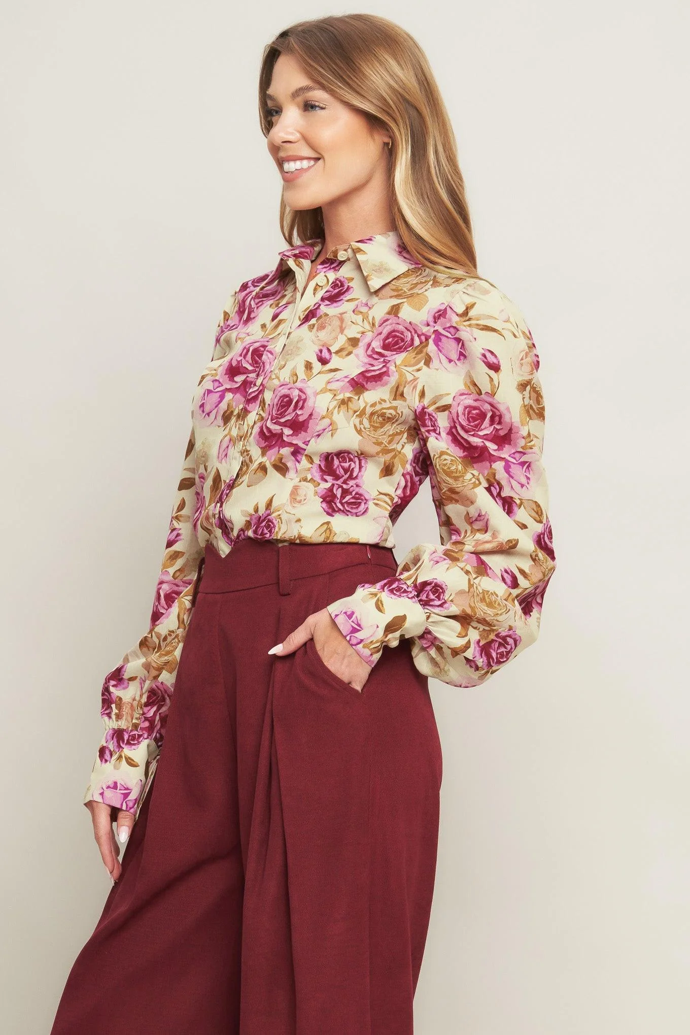 Parisian Rose Dream Woven Top - Image 5