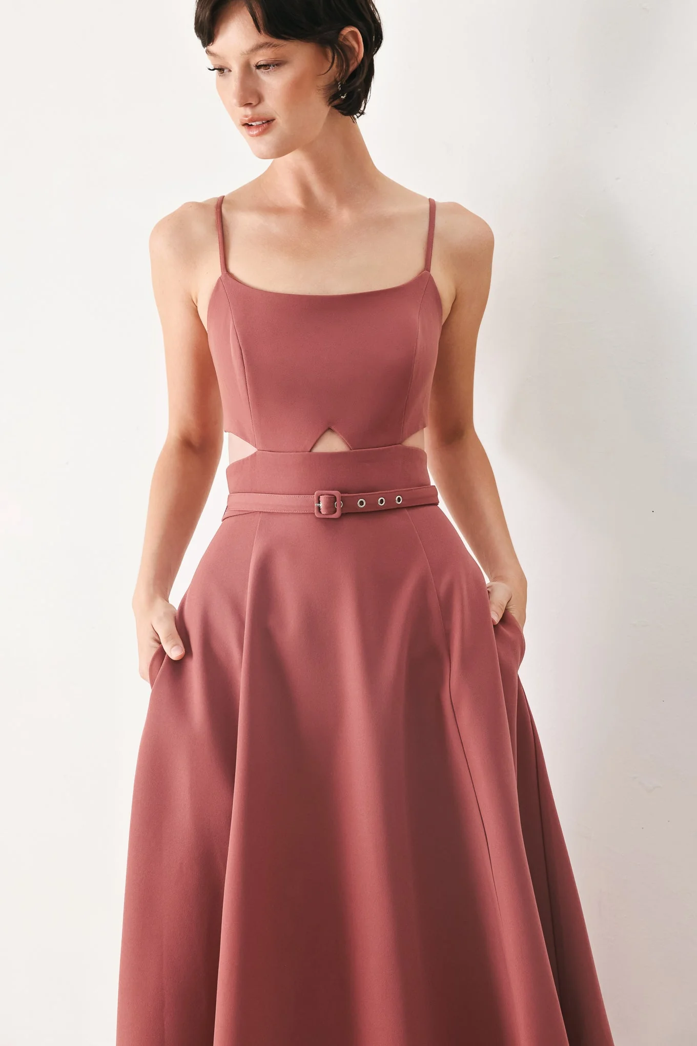 Pearl Moon Woven Midi Dress - Image 4