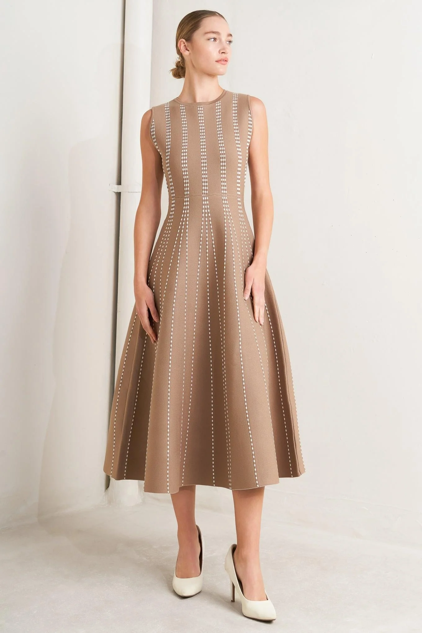 Perfectly Poised Jacquard Sweater Midi Dress - Image 12