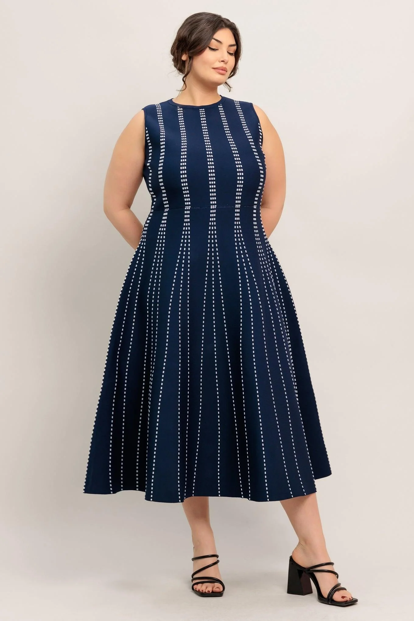 Perfectly Poised Jacquard Sweater Midi Dress - Image 24