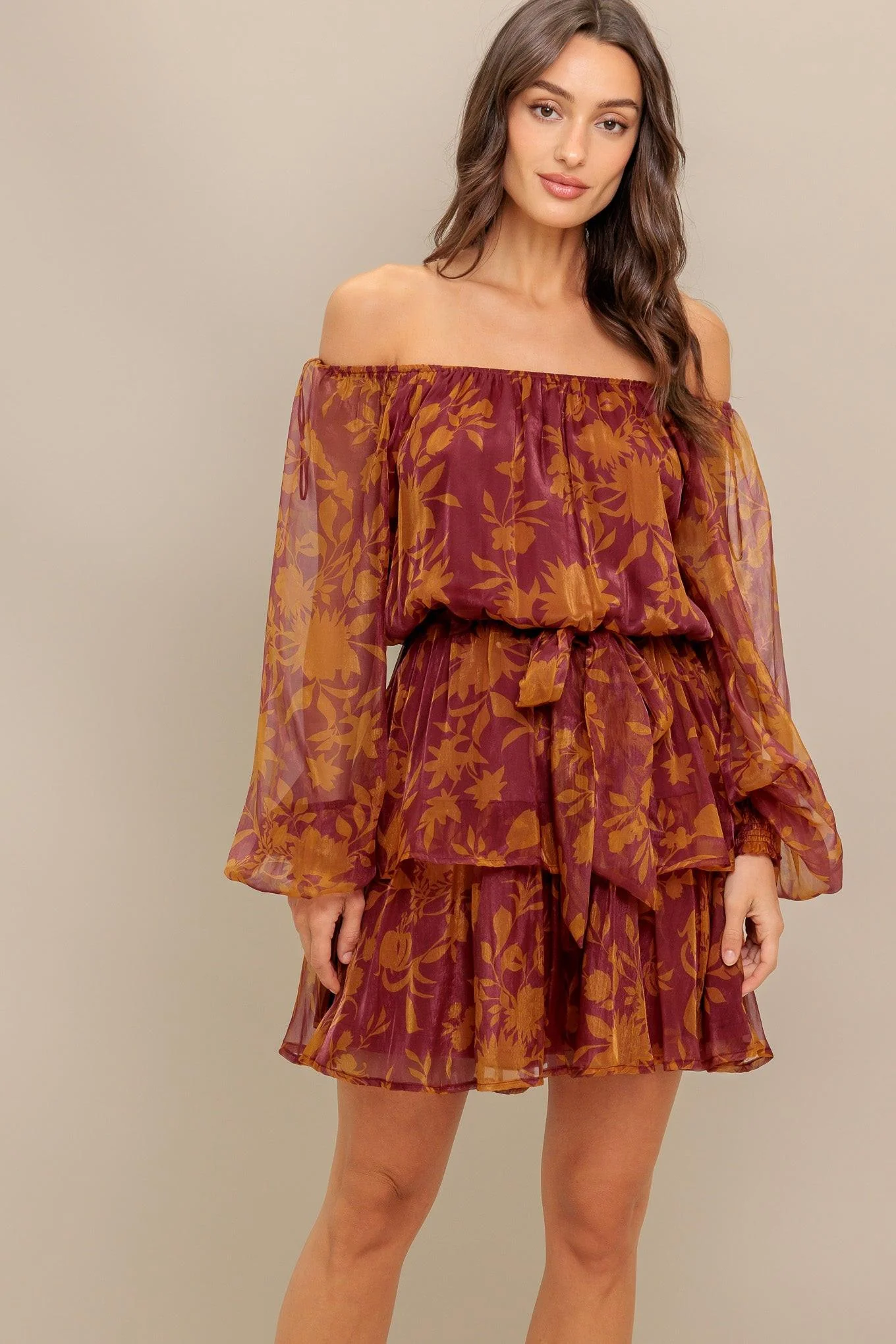Petal Mist Woven Mini Dress - Image 4
