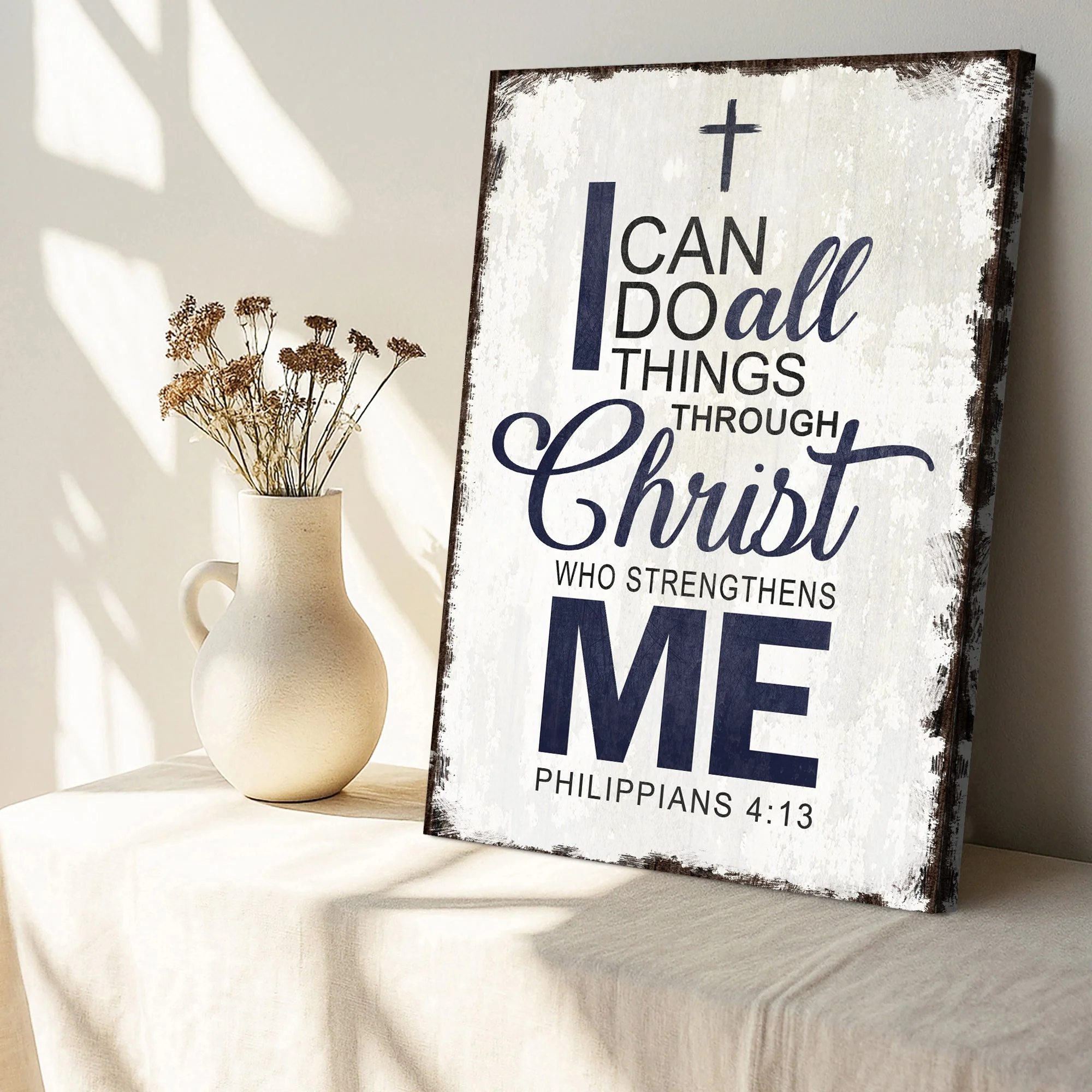 Philippians 4:13 - I Can Do All Things Through Christ Faith Sign II - Image 5