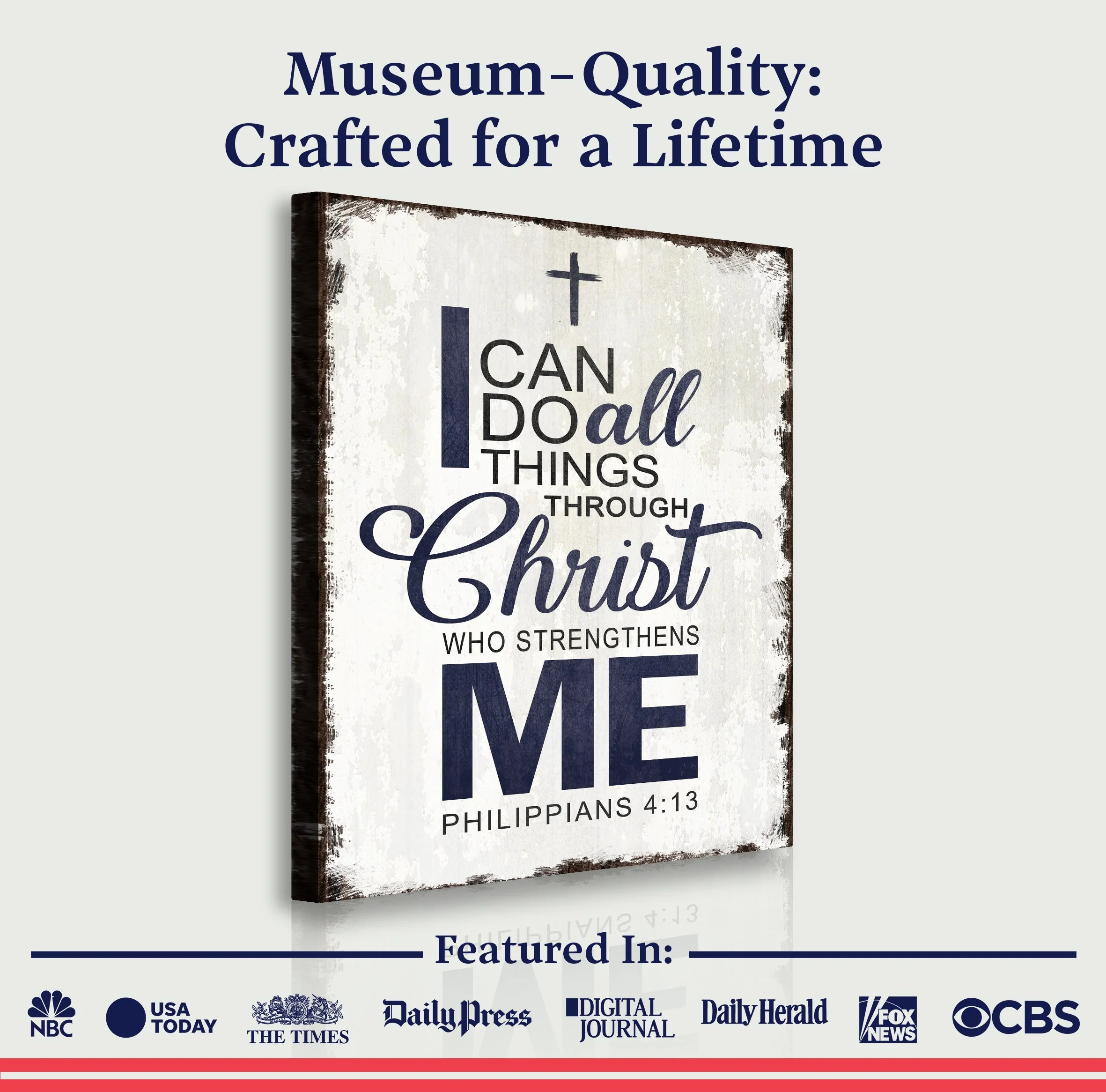 Philippians 4:13 - I Can Do All Things Through Christ Faith Sign II - Image 6