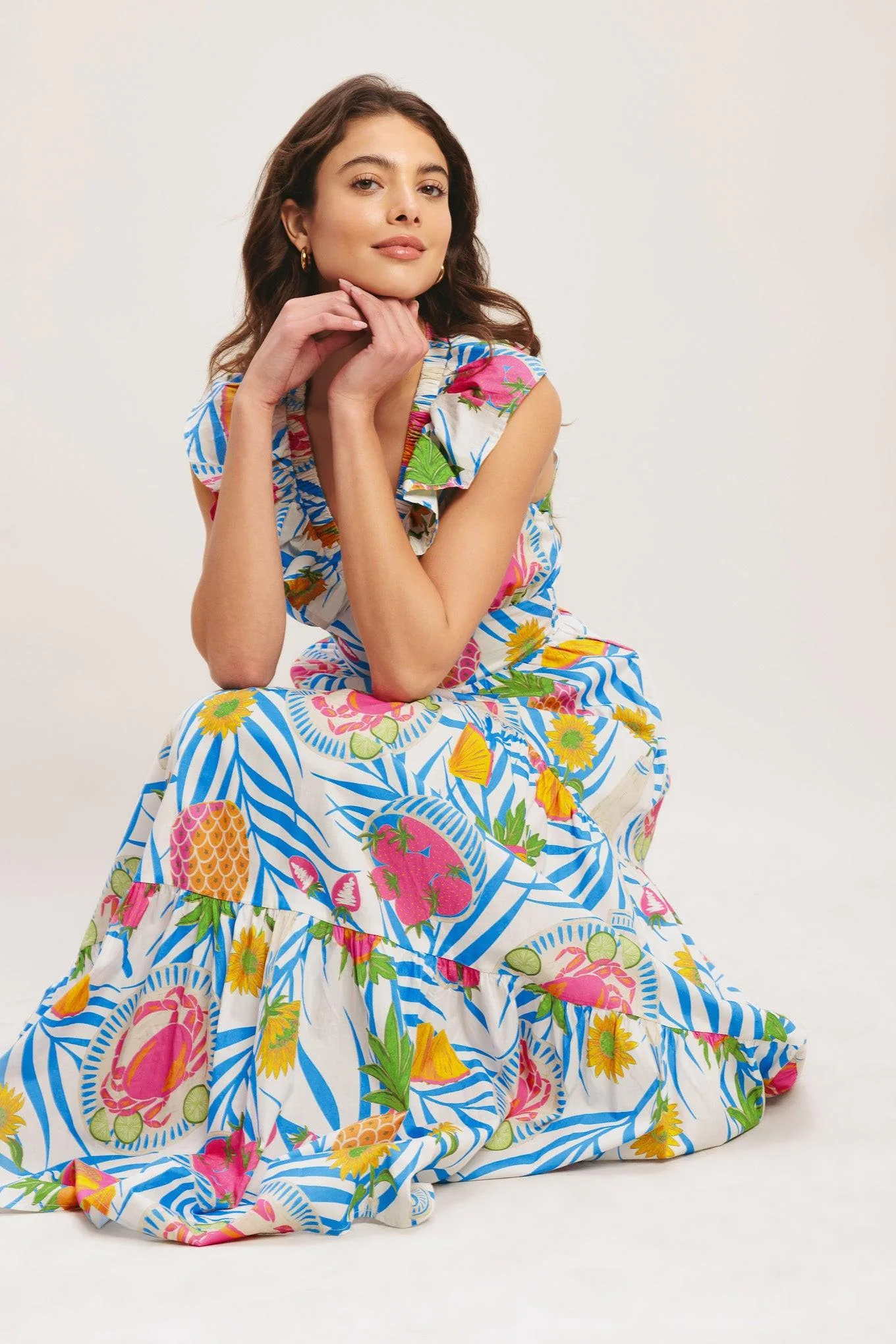 Pineapple Paradise Woven Maxi Dress - Image 6