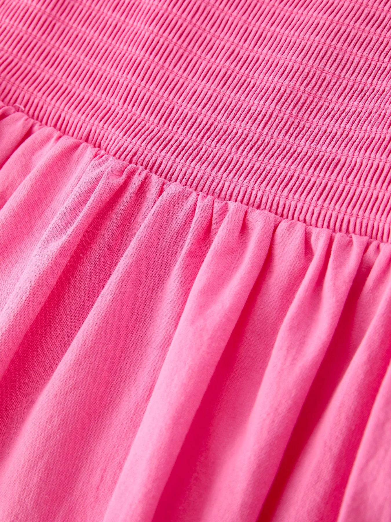 Pink Girl Smocked Ruffle Dress - Image 4