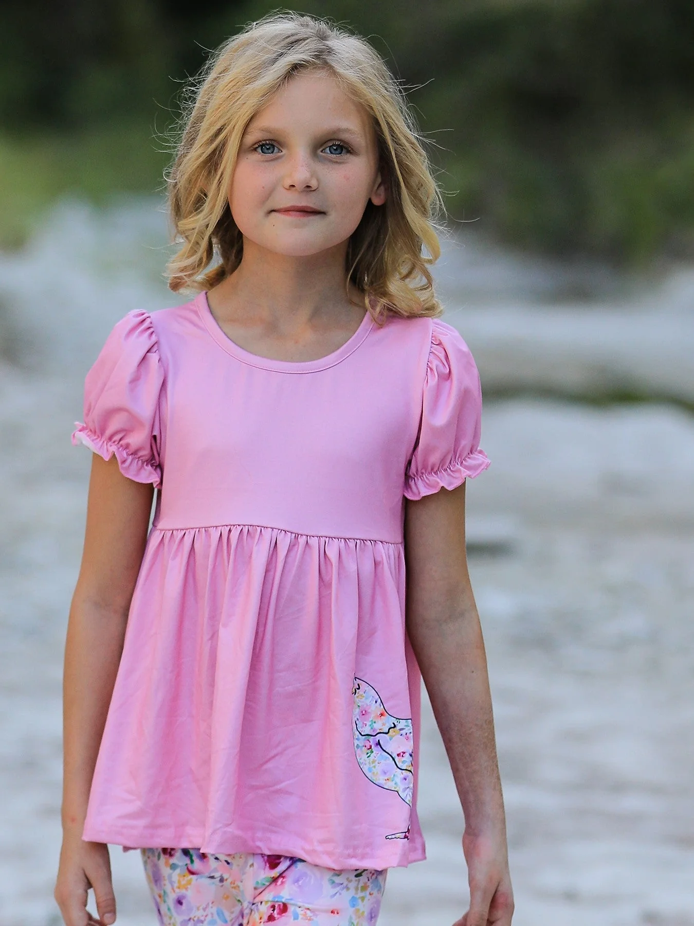 Pink Girls Farm Animals Bell Bottoms outfit - Image 2