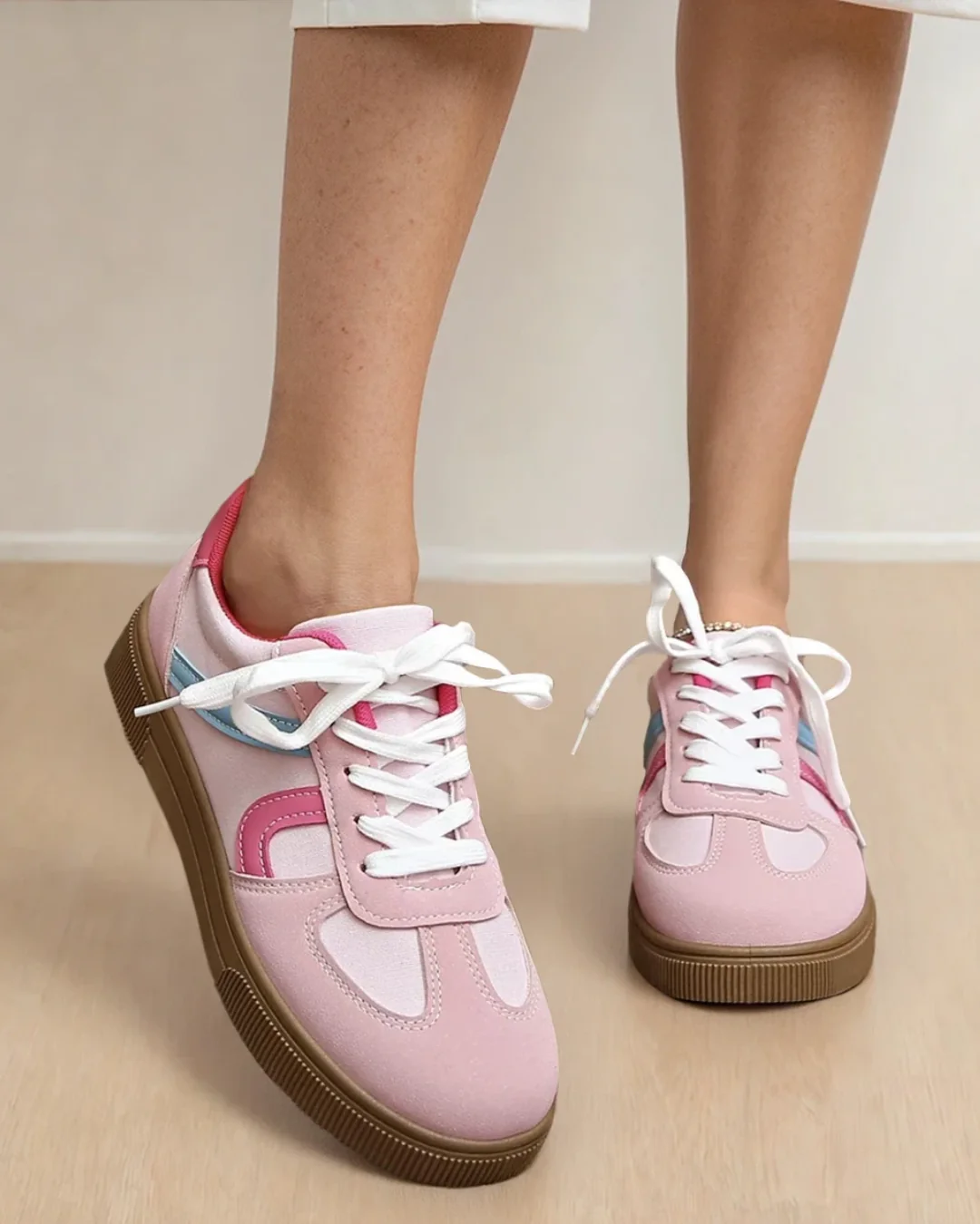 Piper Color Block Lace Up Sneakers - Image 3