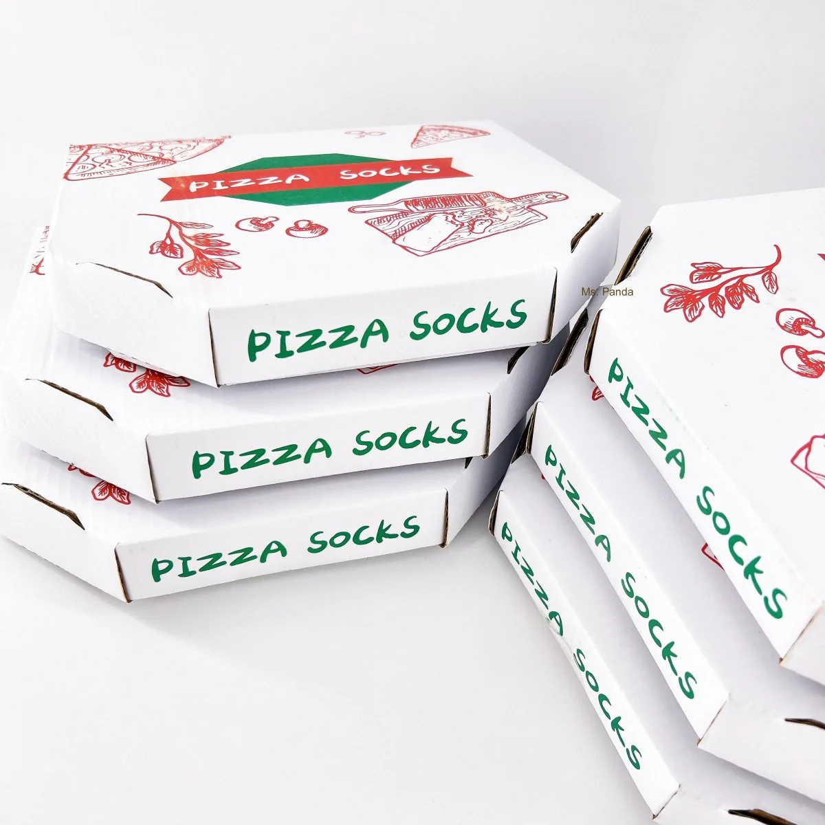 Pizza Socks Gift Box – 4 Pairs of Funny Food-Themed Socks - Image 3