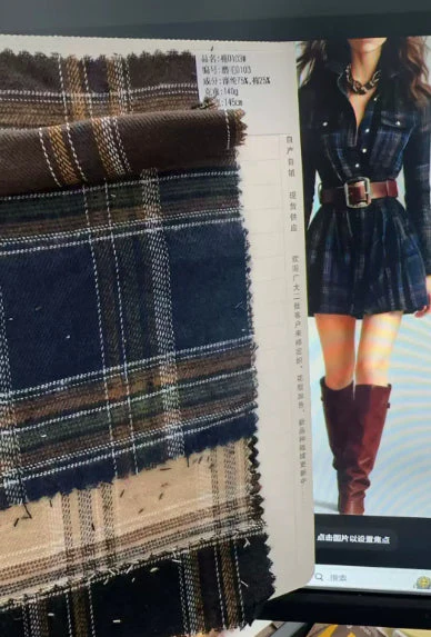 Plaid Collared Sleeveless Fitted Waist Dress - Image 9