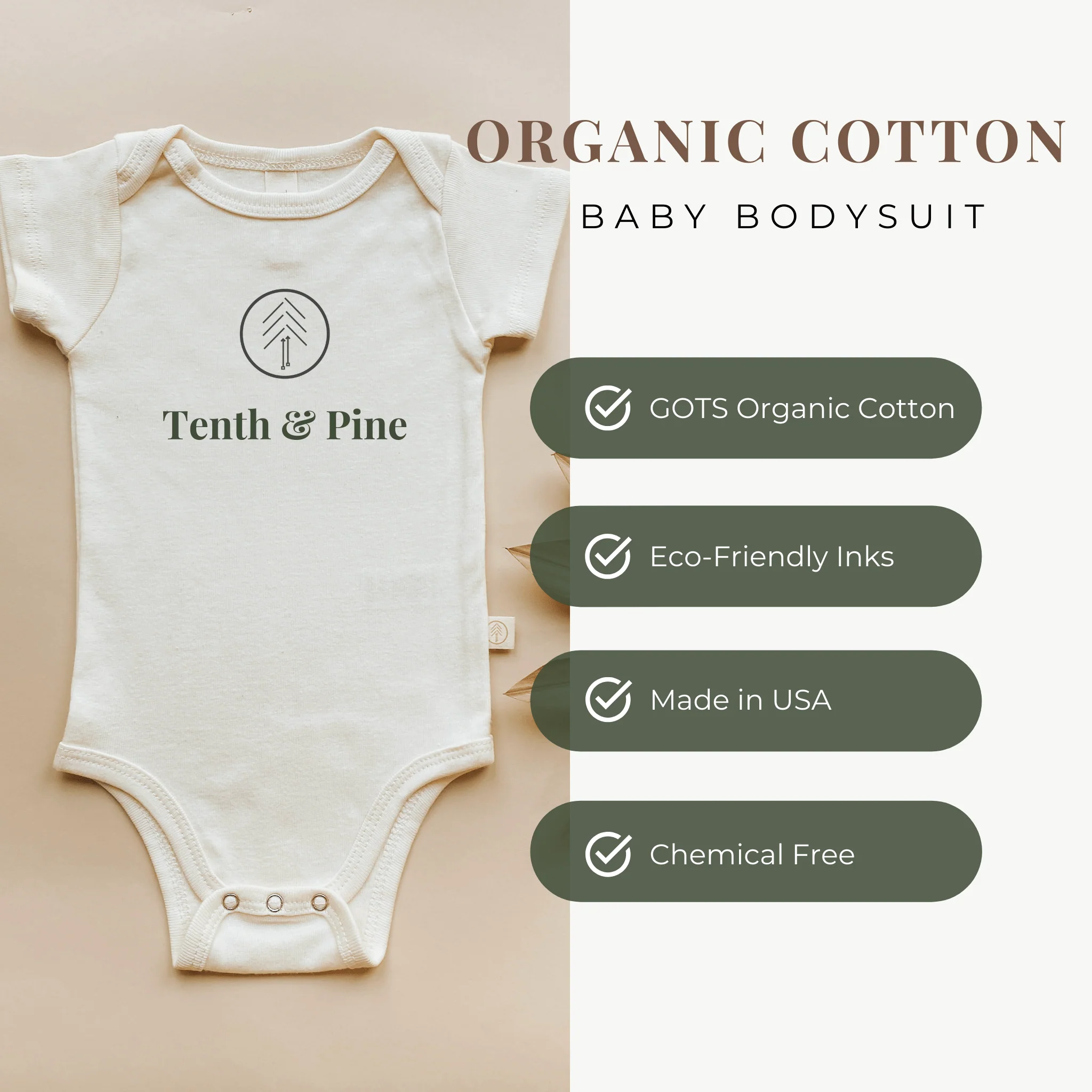 Tenth & Pine Plant Kindness Grow Love Organic Cotton Baby Bodysuit - Image 4