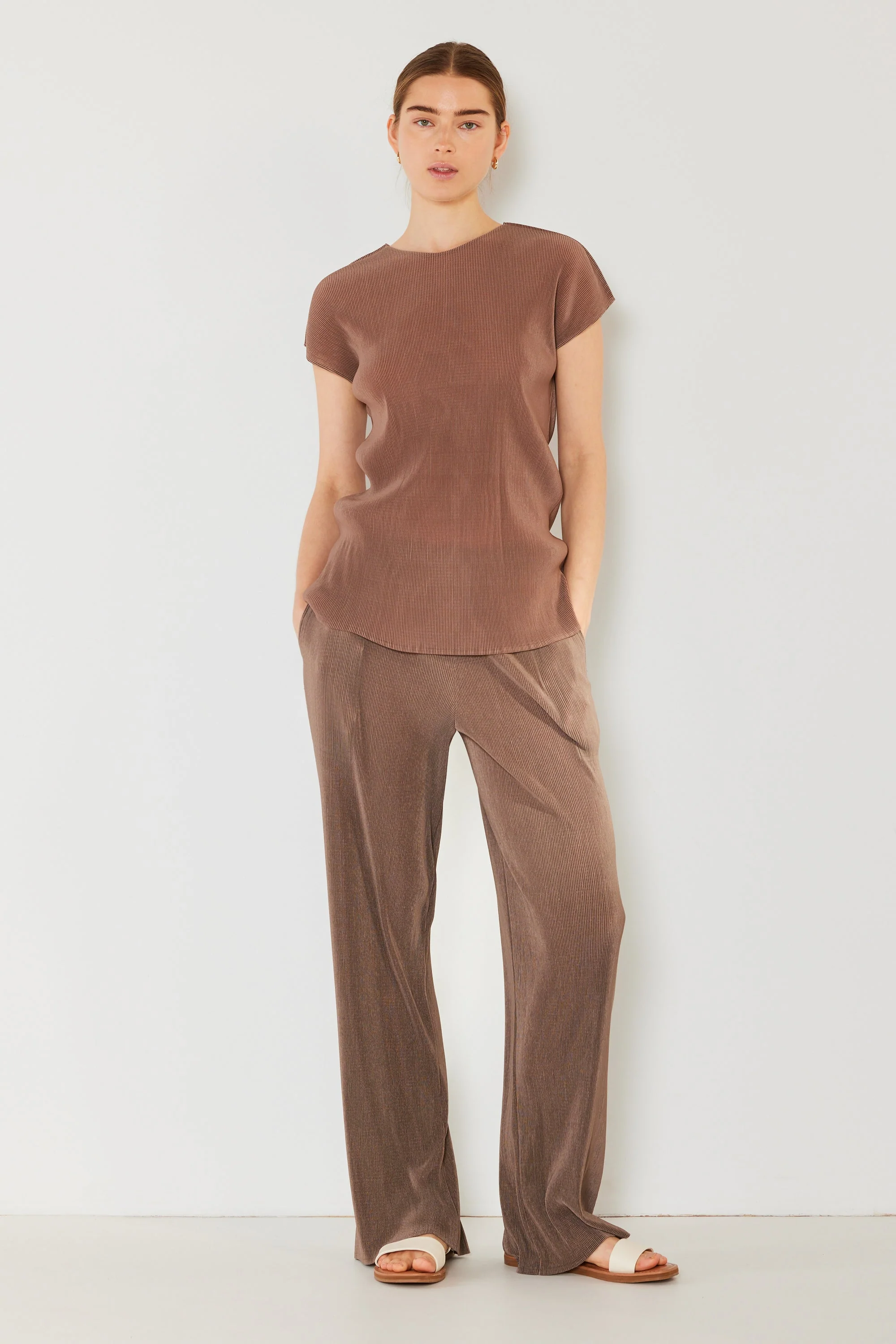 Marina West Pleated Cap Sleeve Top- Style#T03CS - Image 12