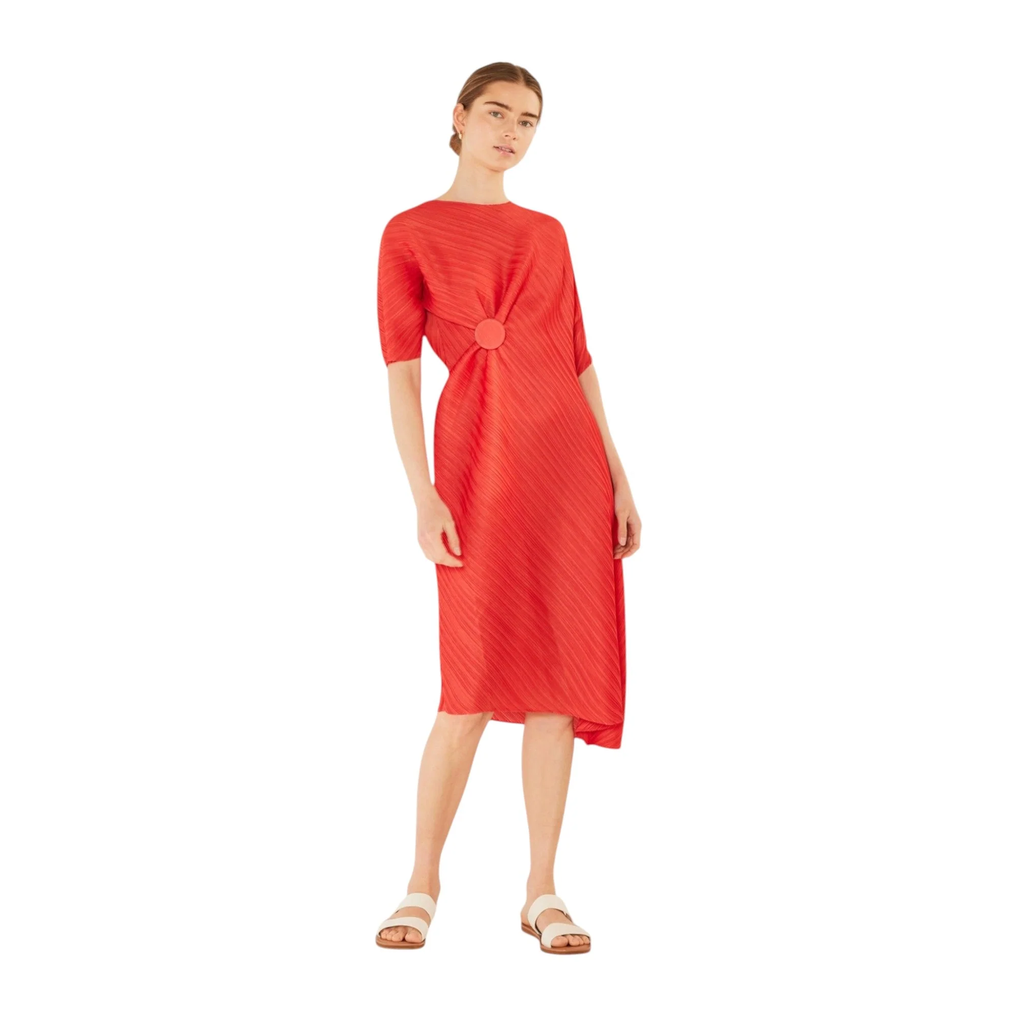 Marina West D03BT Pleated Dolman Sleeve Dress - Image 4