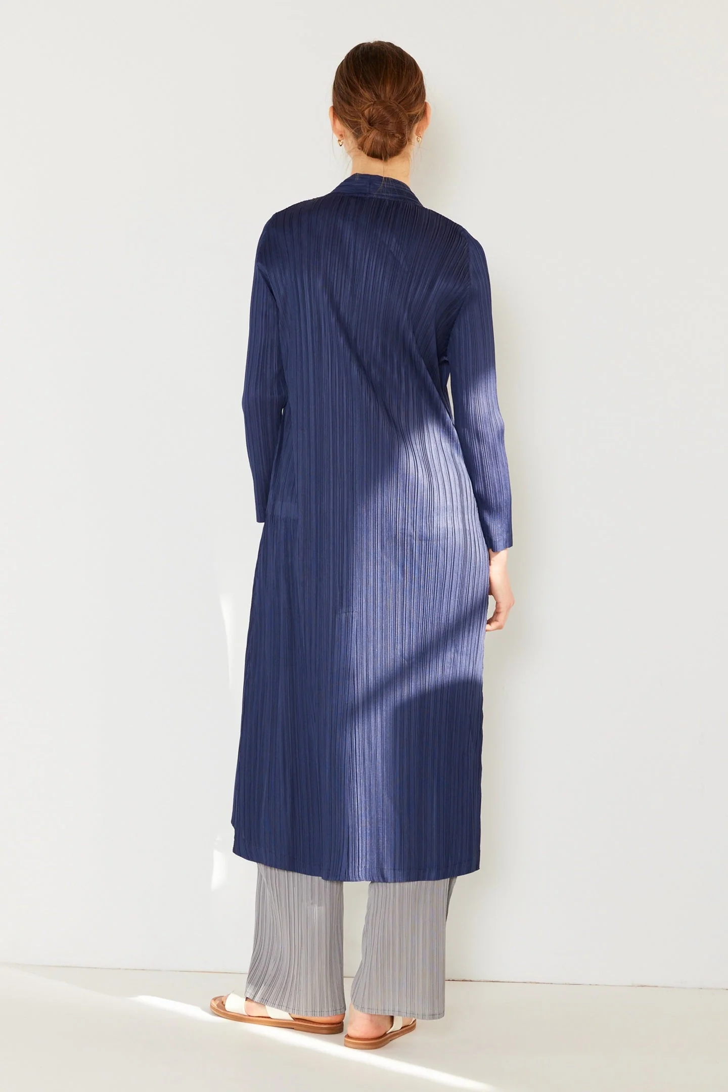 Marina West C02LG Pleated Long Sleeve Cardigan Duster - Image 12