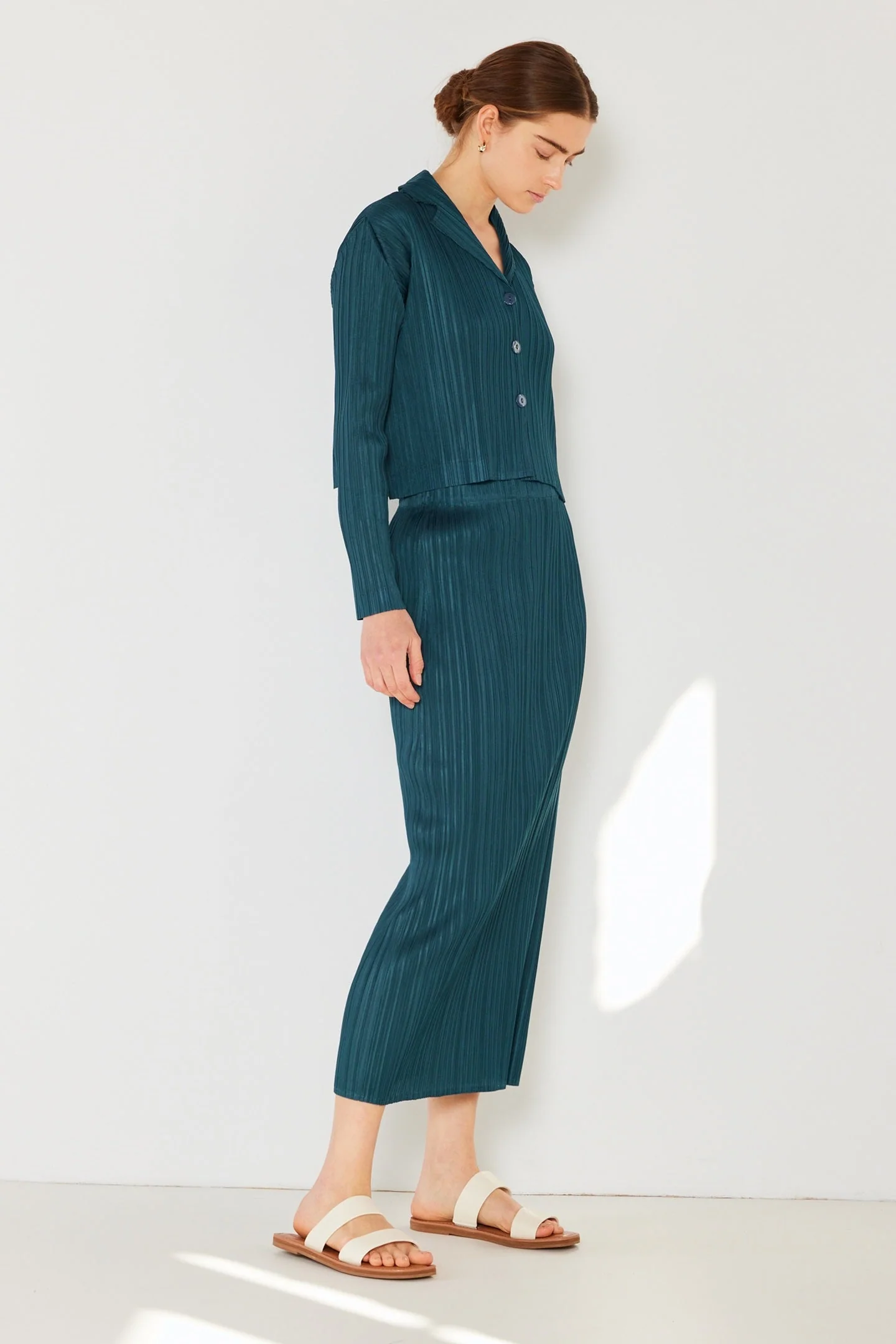 Marina West SKT01H Pleated Midi Pencil Skirt - Image 6