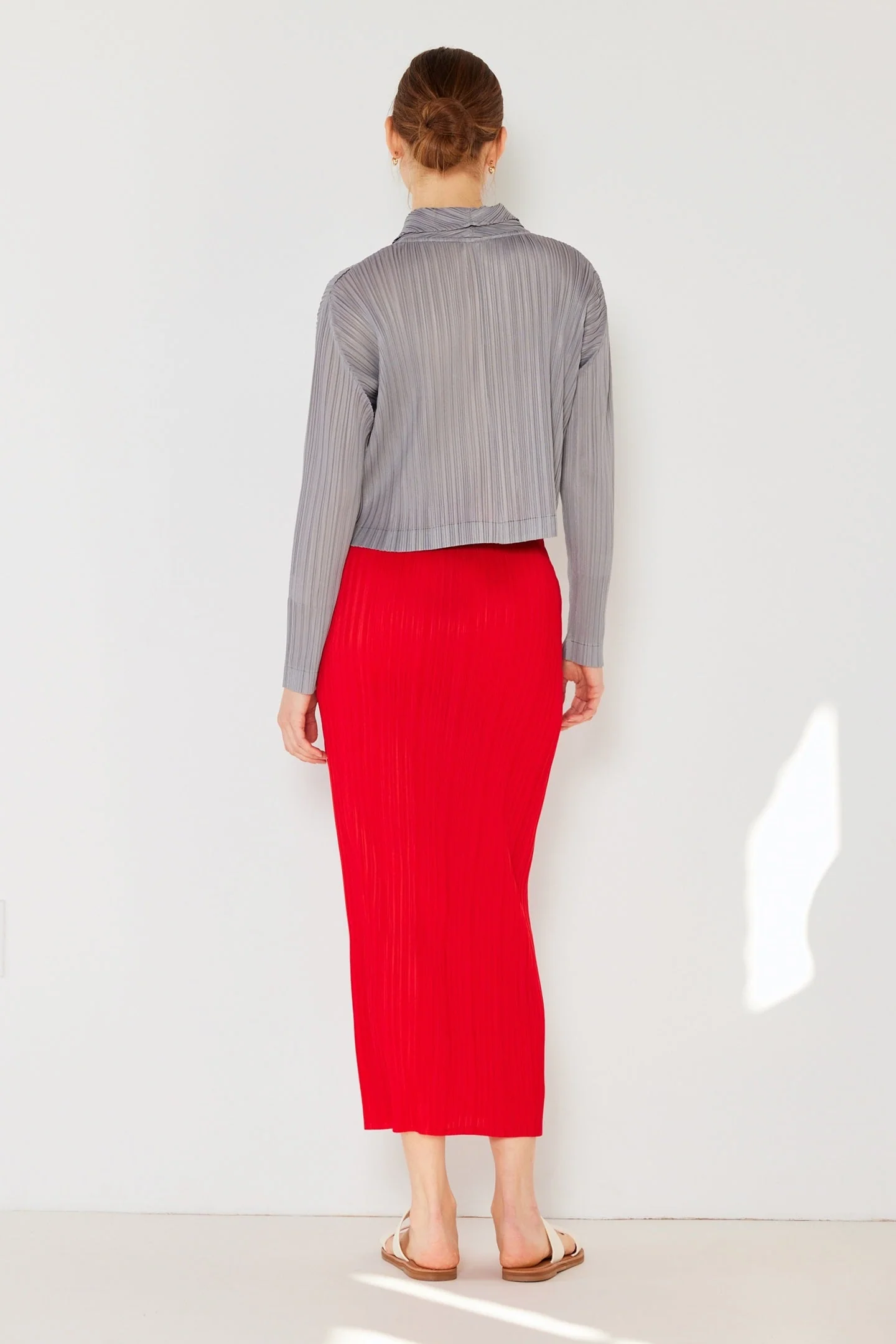 Marina West SKT01H Pleated Midi Pencil Skirt - Image 9