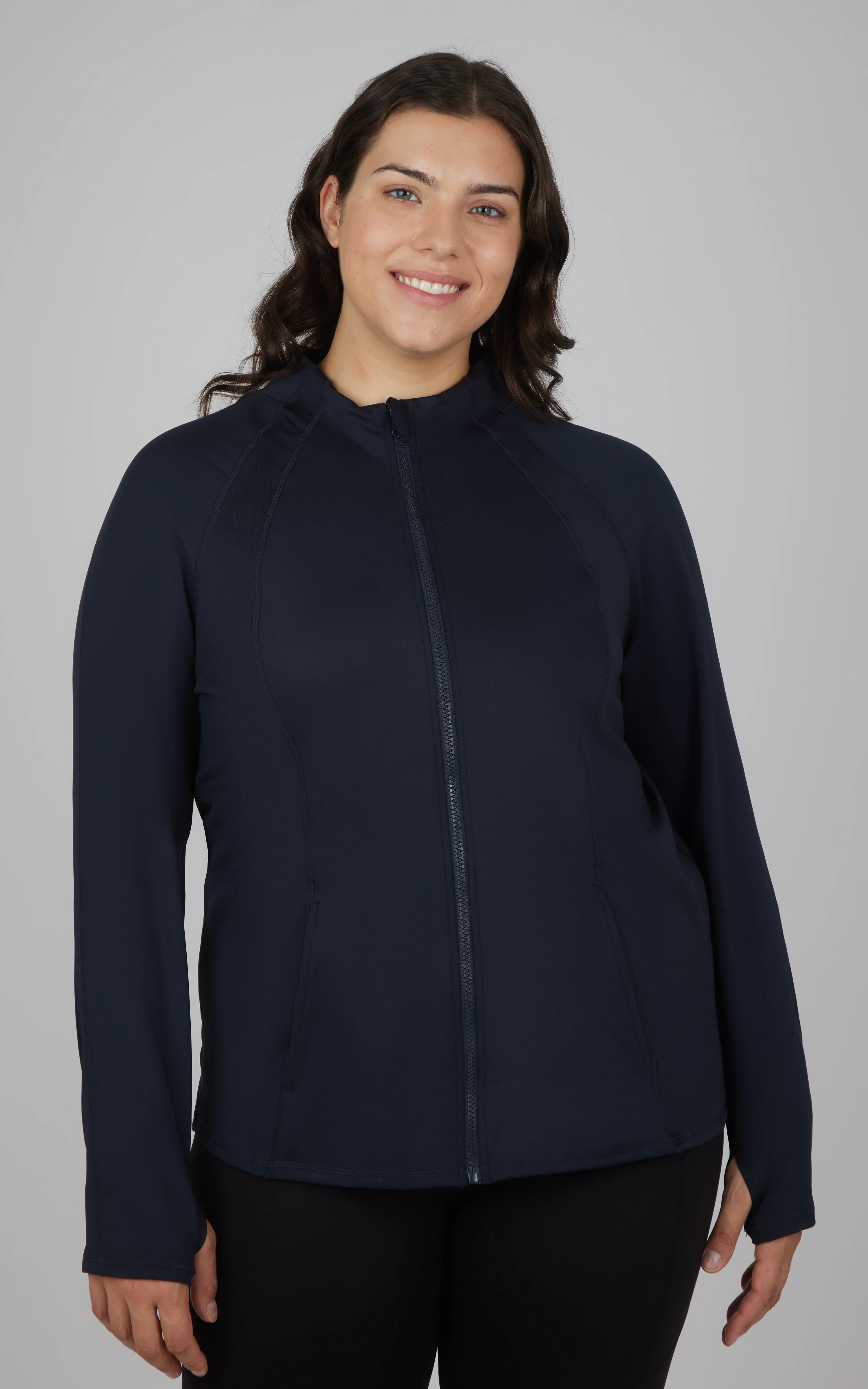 Plus Flared Bottom Full Zip Jacket - Image 10