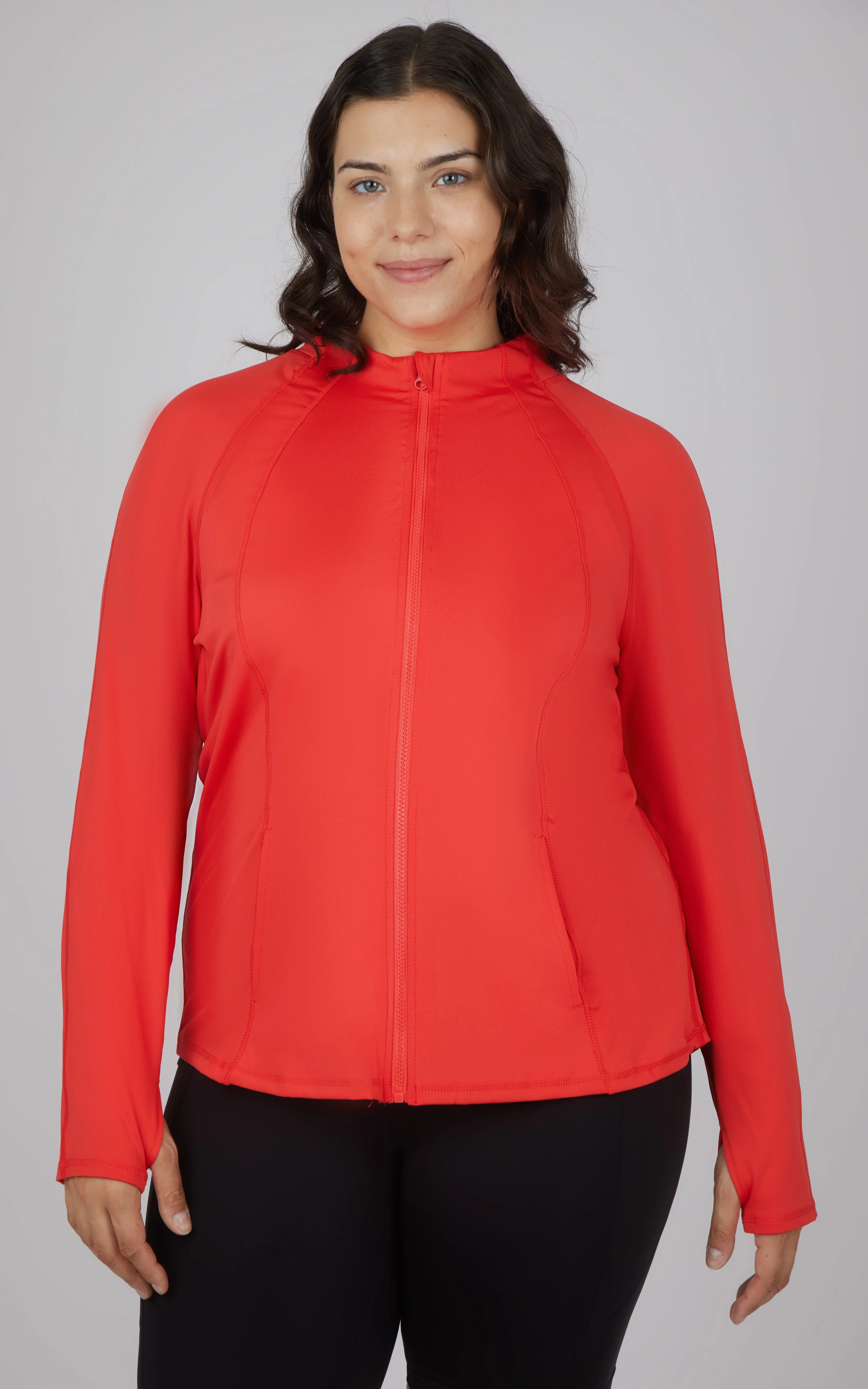 Plus Flared Bottom Full Zip Jacket - Image 9