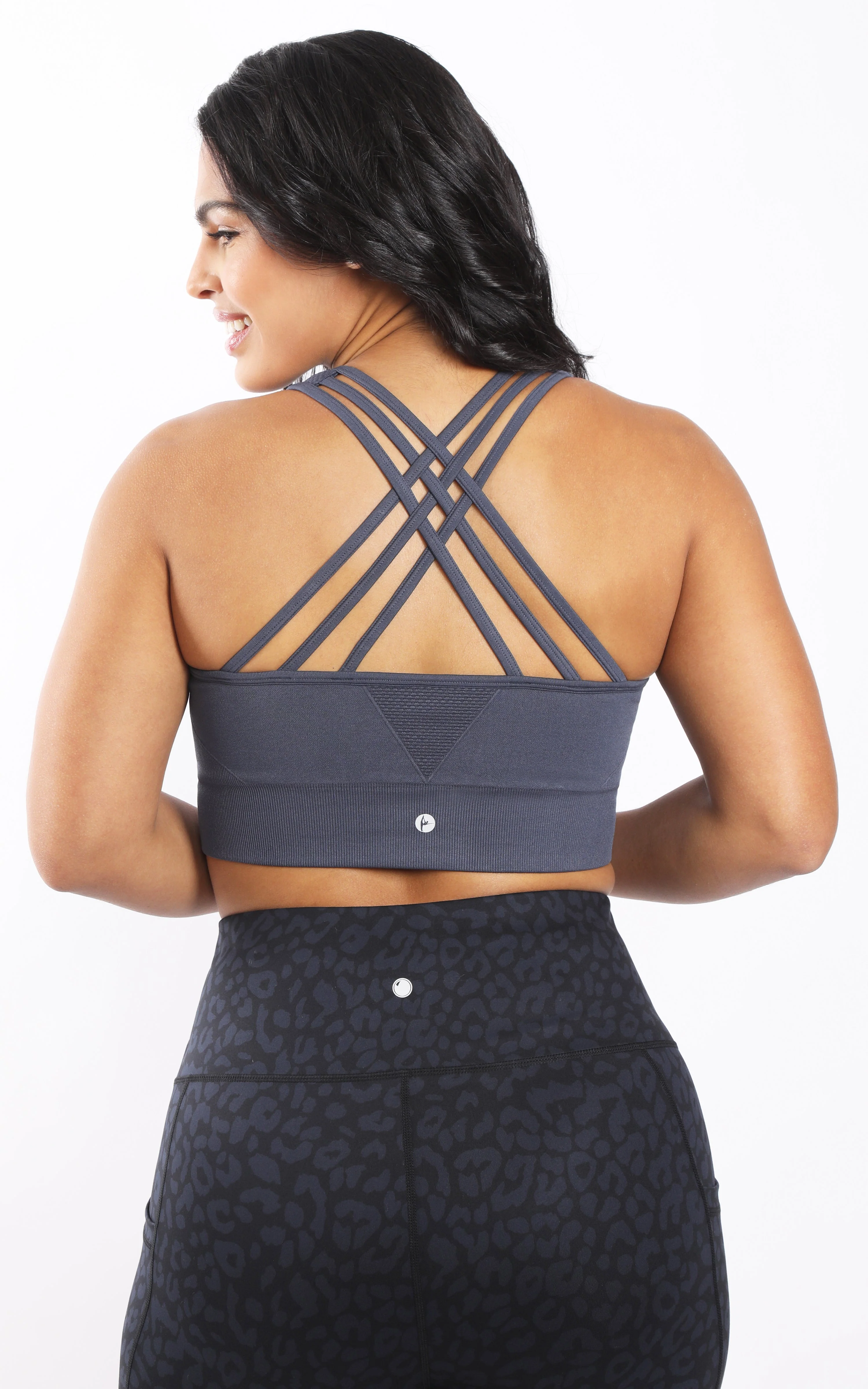 Plus Seamless Crisscross Back Sports Bra - Image 11