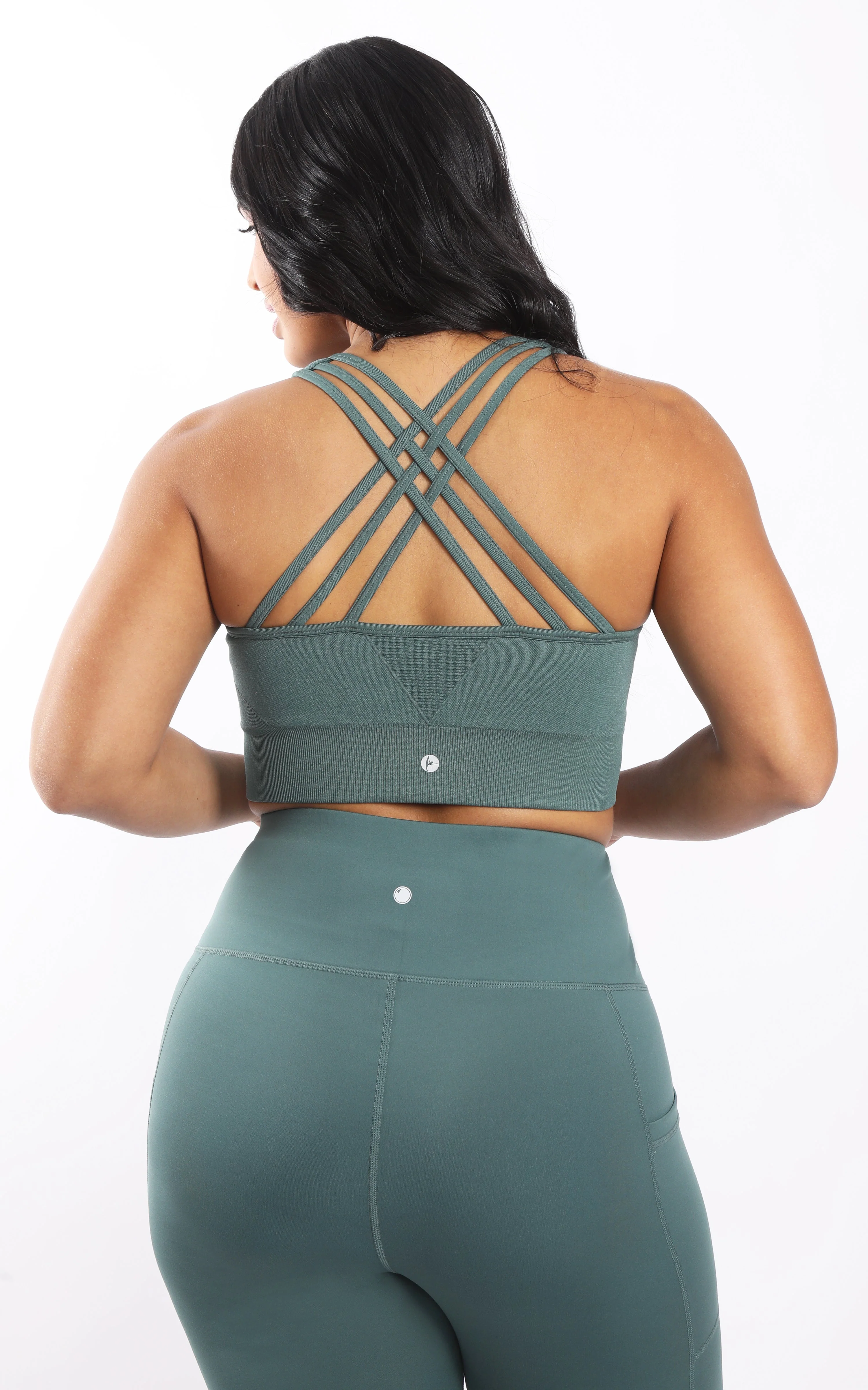 Plus Seamless Crisscross Back Sports Bra - Image 6
