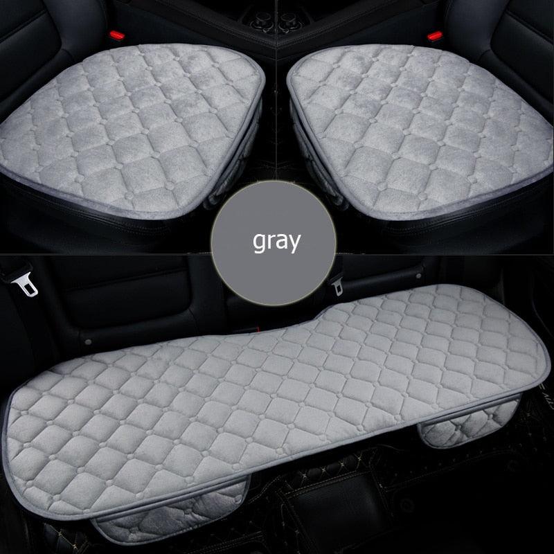 Plush Car Seat Covers Front Rear Full Set Choose Car Seat Cushion Car Memory Foam Heightening Seat Cushion Plush Seat Pad Protector Car Accessories  Lower Back Pain Relief Cushion Anti-Slip - Image 14