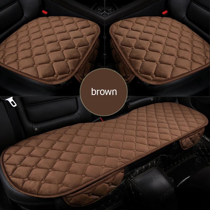 Plush Car Seat Covers Front Rear Full Set Choose Car Seat Cushion Car Memory Foam Heightening Seat Cushion Plush Seat Pad Protector Car Accessories  Lower Back Pain Relief Cushion Anti-Slip - Image 16