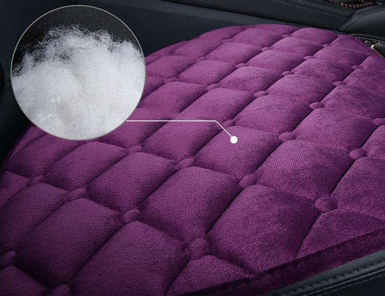 Plush Car Seat Covers Front Rear Full Set Choose Car Seat Cushion Car Memory Foam Heightening Seat Cushion Plush Seat Pad Protector Car Accessories  Lower Back Pain Relief Cushion Anti-Slip - Image 17