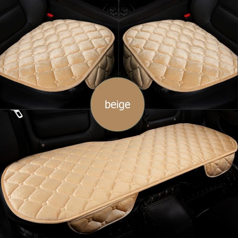 Plush Car Seat Covers Front Rear Full Set Choose Car Seat Cushion Car Memory Foam Heightening Seat Cushion Plush Seat Pad Protector Car Accessories  Lower Back Pain Relief Cushion Anti-Slip - Image 19