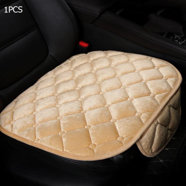 Plush Car Seat Covers Front Rear Full Set Choose Car Seat Cushion Car Memory Foam Heightening Seat Cushion Plush Seat Pad Protector Car Accessories  Lower Back Pain Relief Cushion Anti-Slip - Image 2