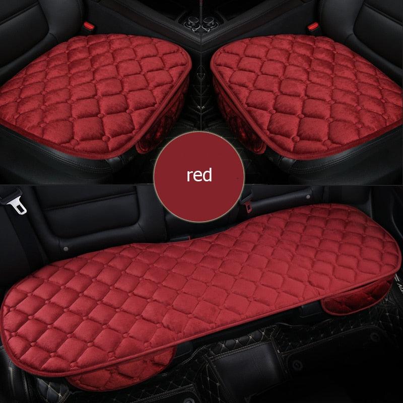 Plush Car Seat Covers Front Rear Full Set Choose Car Seat Cushion Car Memory Foam Heightening Seat Cushion Plush Seat Pad Protector Car Accessories  Lower Back Pain Relief Cushion Anti-Slip - Image 3
