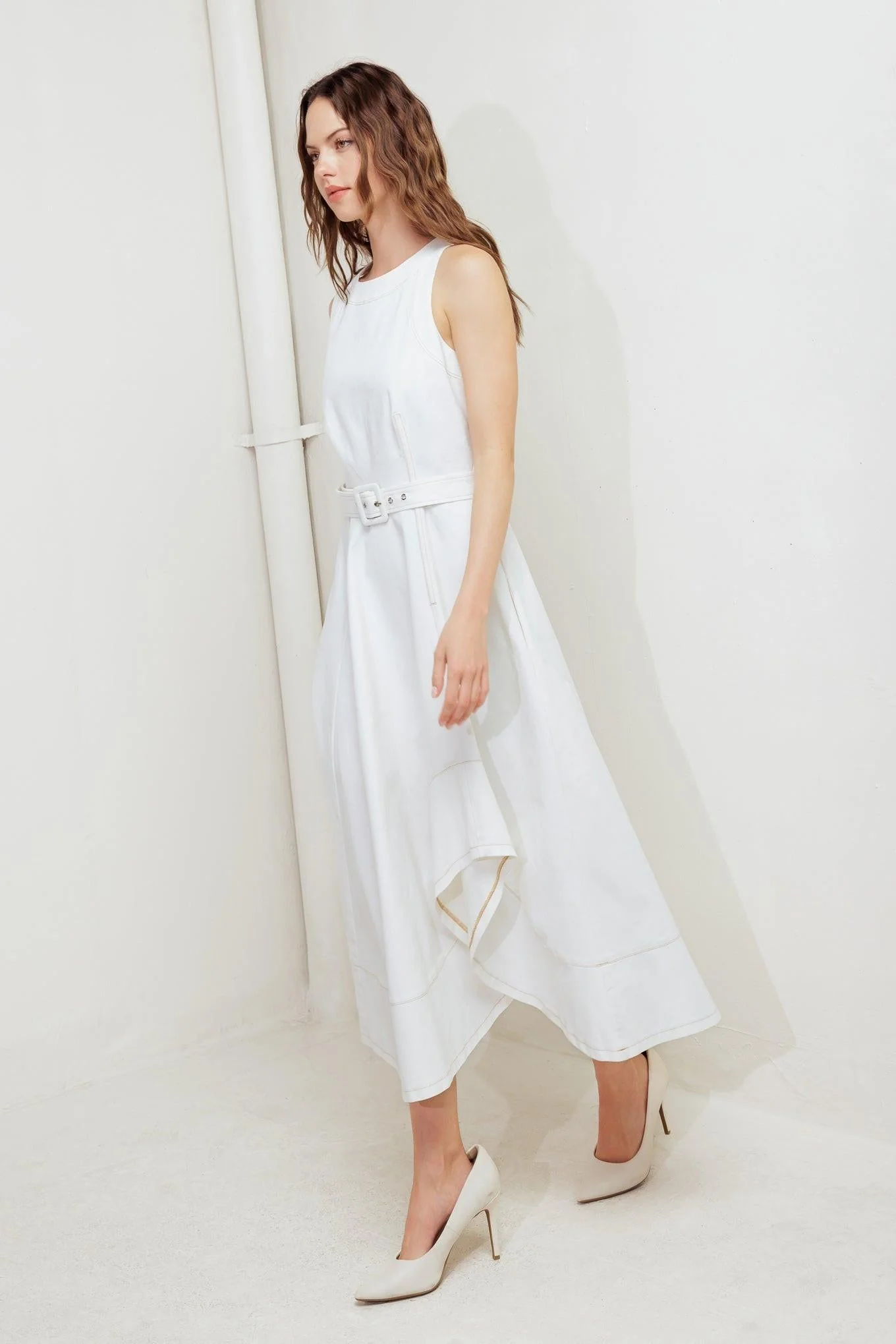 Poet’s Muse Woven Midi Dress - Image 5