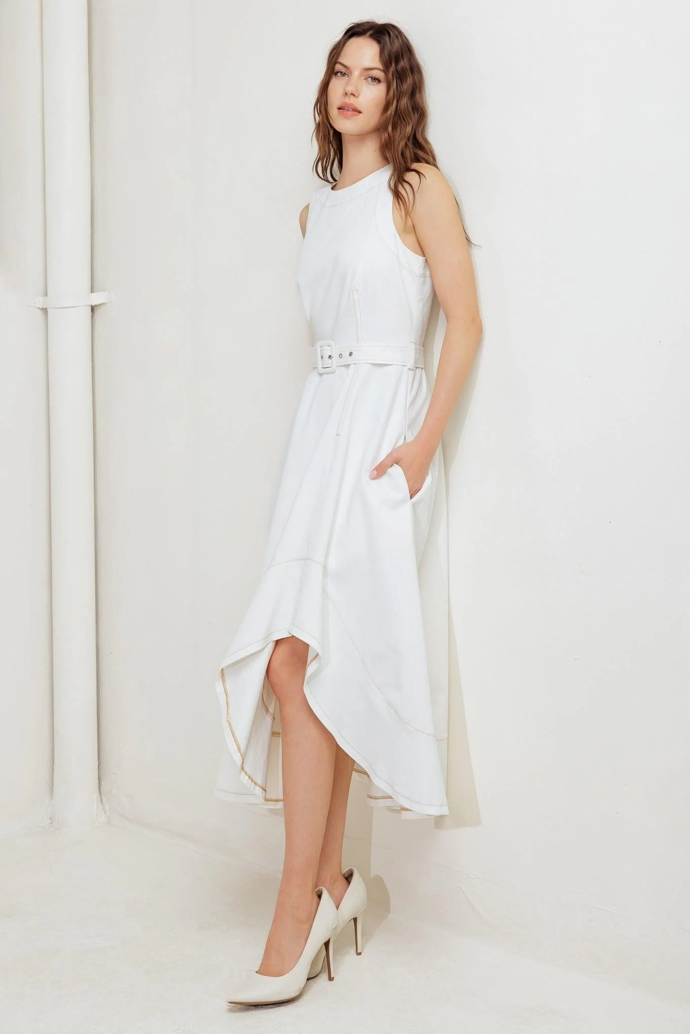 Poet’s Muse Woven Midi Dress - Image 7