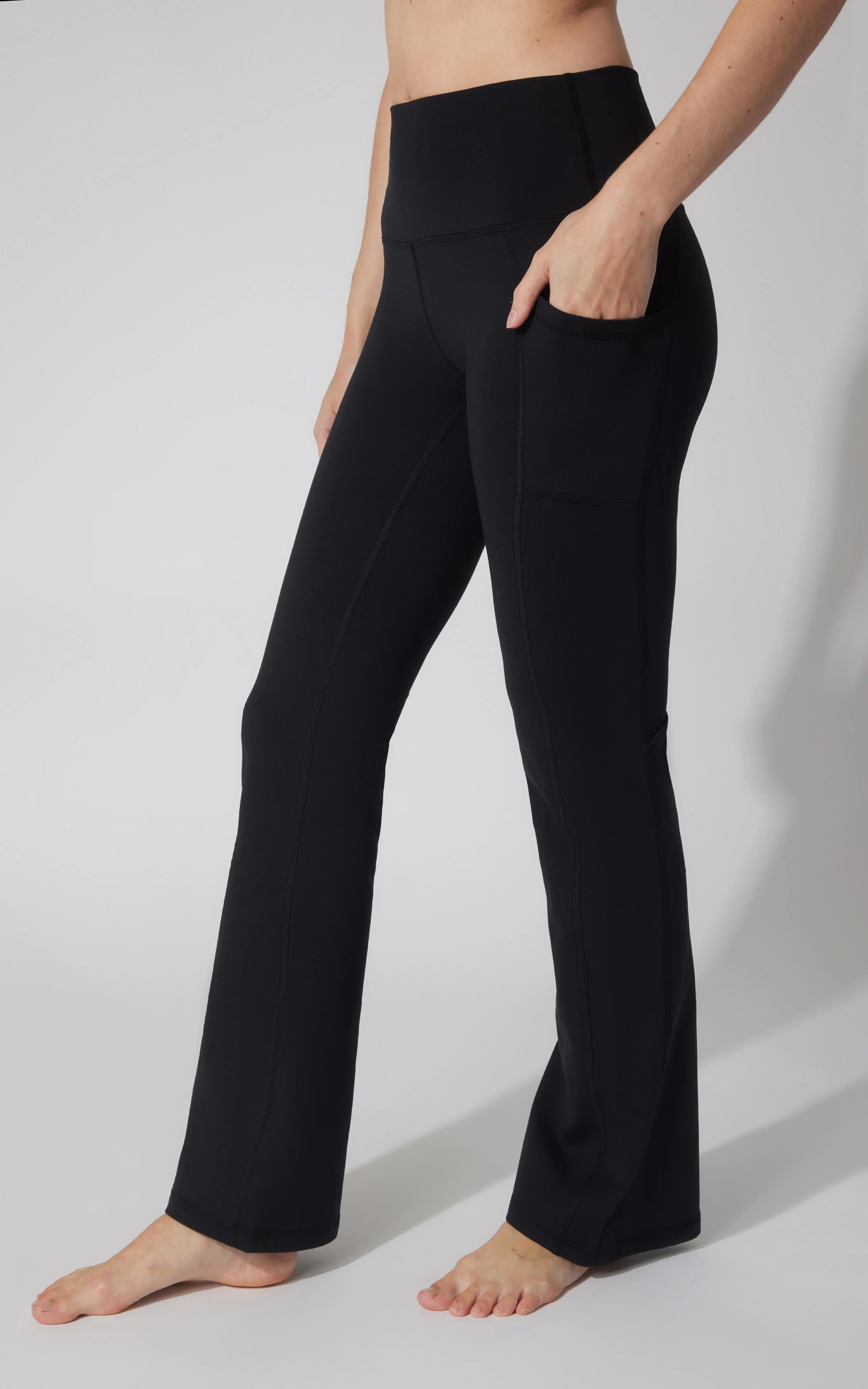 Polarlux Tribeca Elastic Free Full Length Side Pocket Flare Leg Pant - Our Earthy Story - Image 4